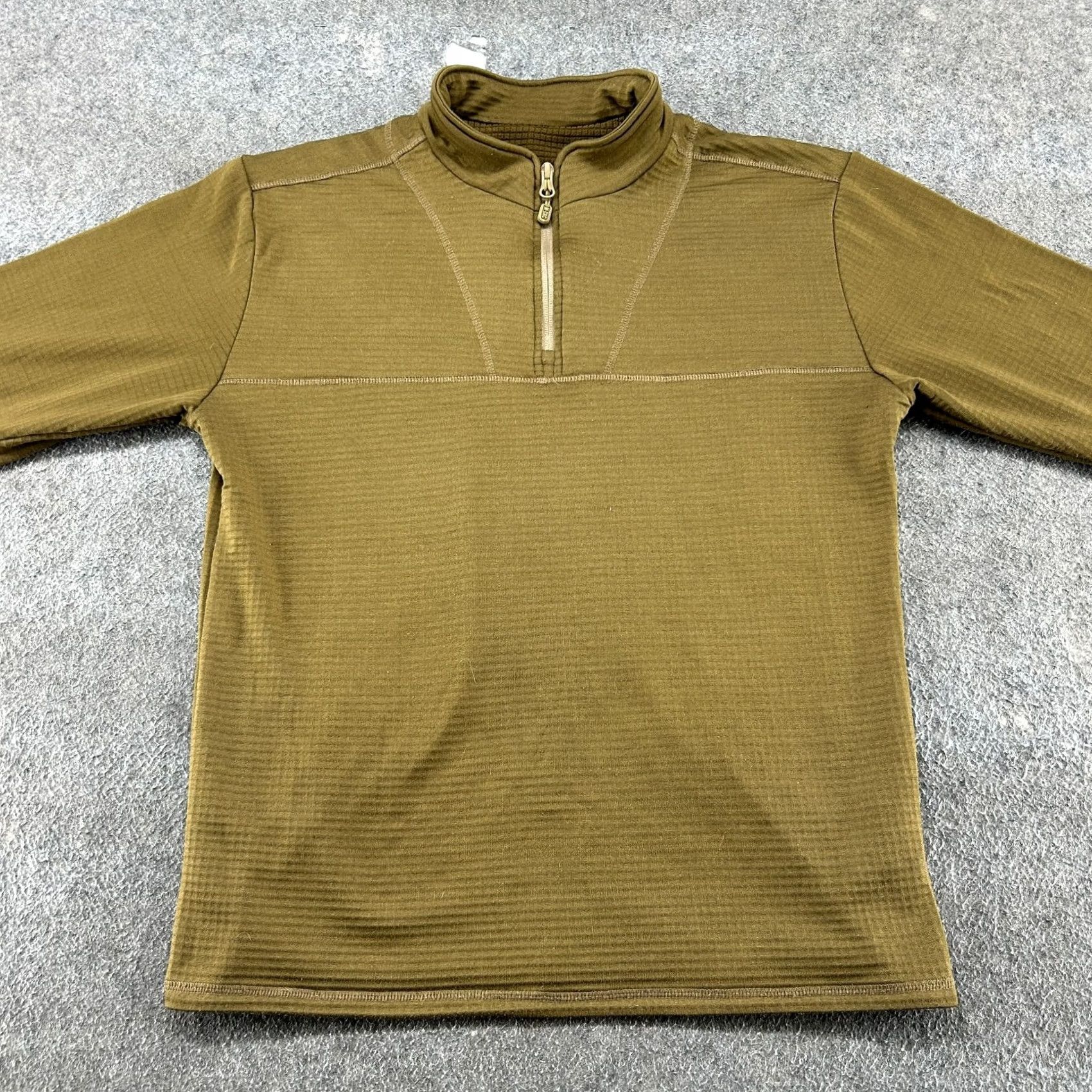 Delta M Tac Shirt Mens M Brown Pullover 1/4 Zip Fleece Waffle Pullover Delta Level 2 Sweater Mock Neck Zipper Regular Mens Size US M / EU 48-50 / 2 - 3 Thumbnail