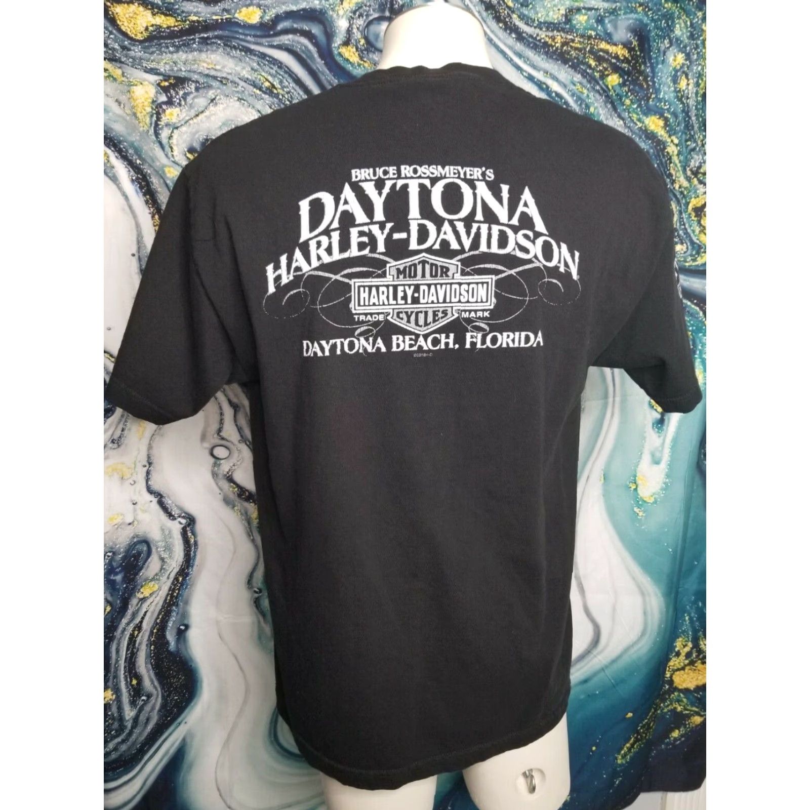Harley Davidson HARLEY-DAVIDSON 2016 Daytona Beach Bike Week T-Shirt Mens L Black Motorcycle Short Sleeve Crew Neck Double-Sided Size US L / EU 52-54 / 3 - 3 Thumbnail