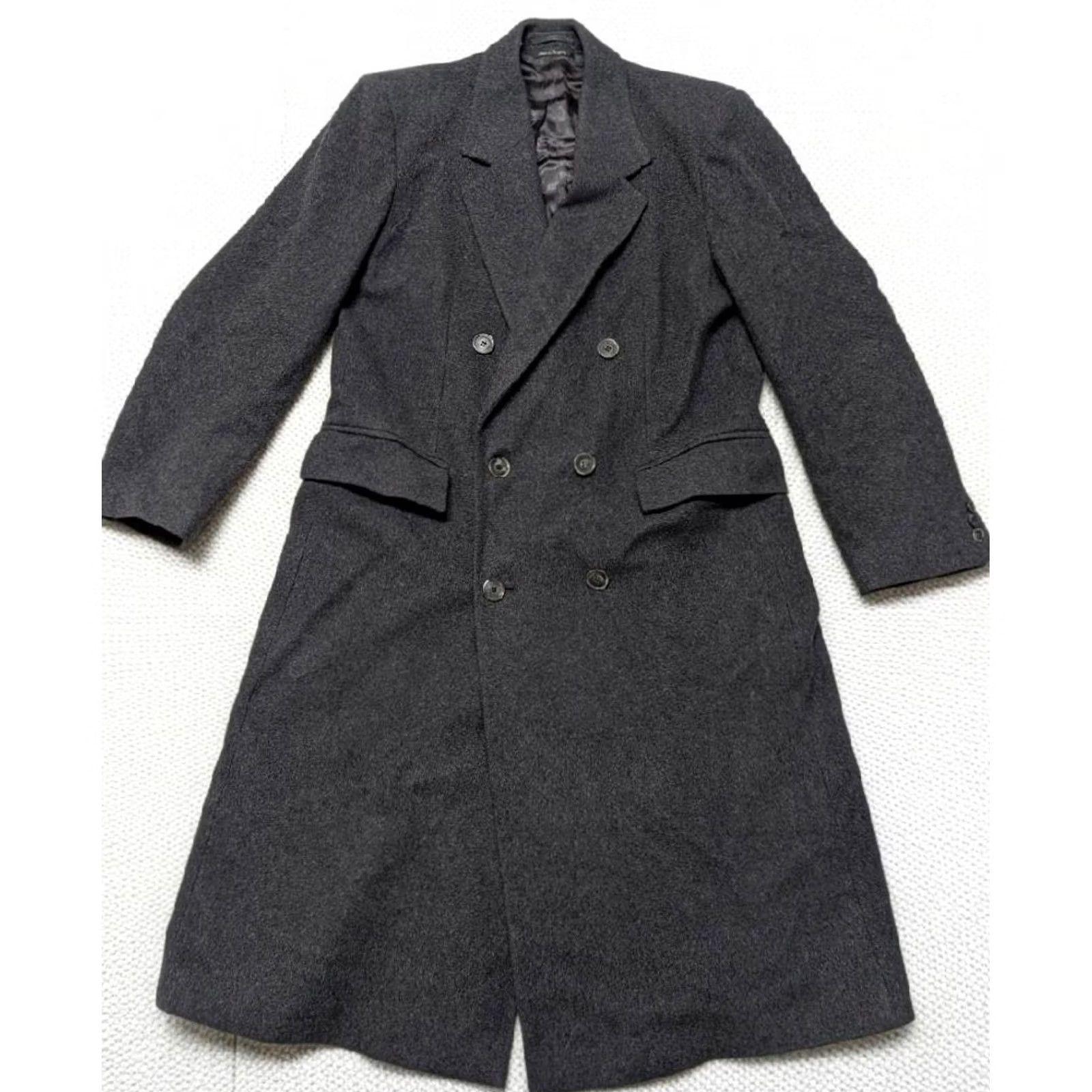 Stafford VINTAGE Stafford Overcoat Wool Black 40R Long Double Breasted Coat Mens XS? Size US M / EU 48-50 / 2 - 2 Thumbnail