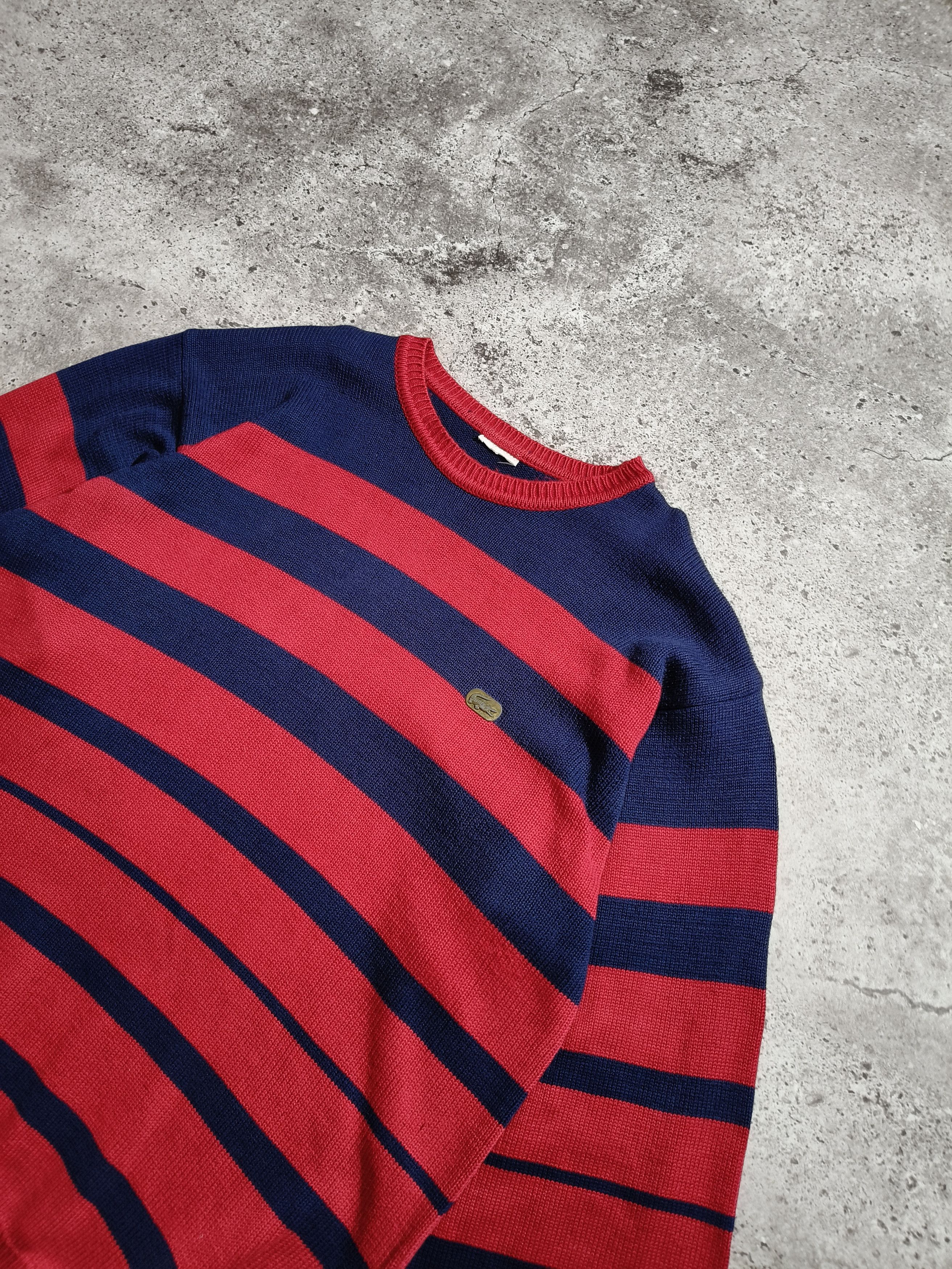 Lacoste Vintage Lacoste Striped Knit Sweater | Size M Size US M / EU 48-50 / 2 - 2 Thumbnail