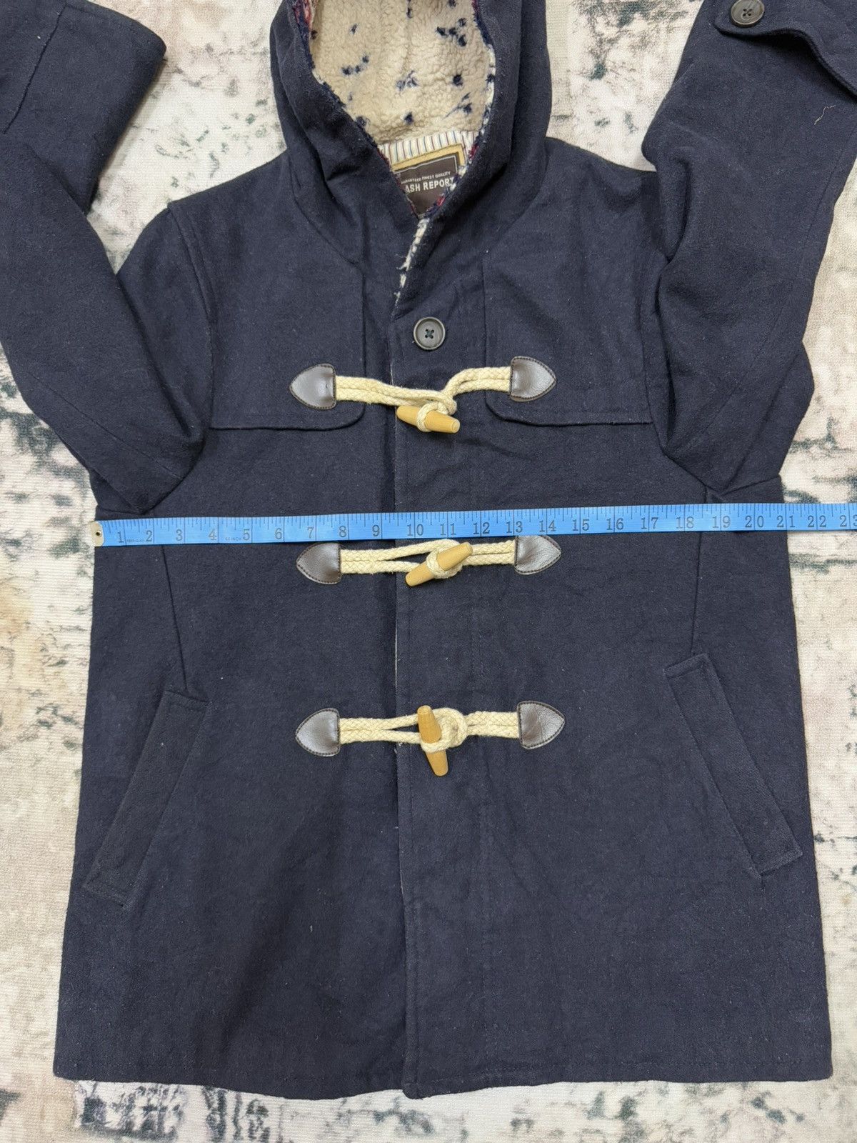 Japanese Brand Vintage Fatigues Fleece Sherpa Hoodie Wool Duffle Jacket Size US M / EU 48-50 / 2 - 18 Thumbnail