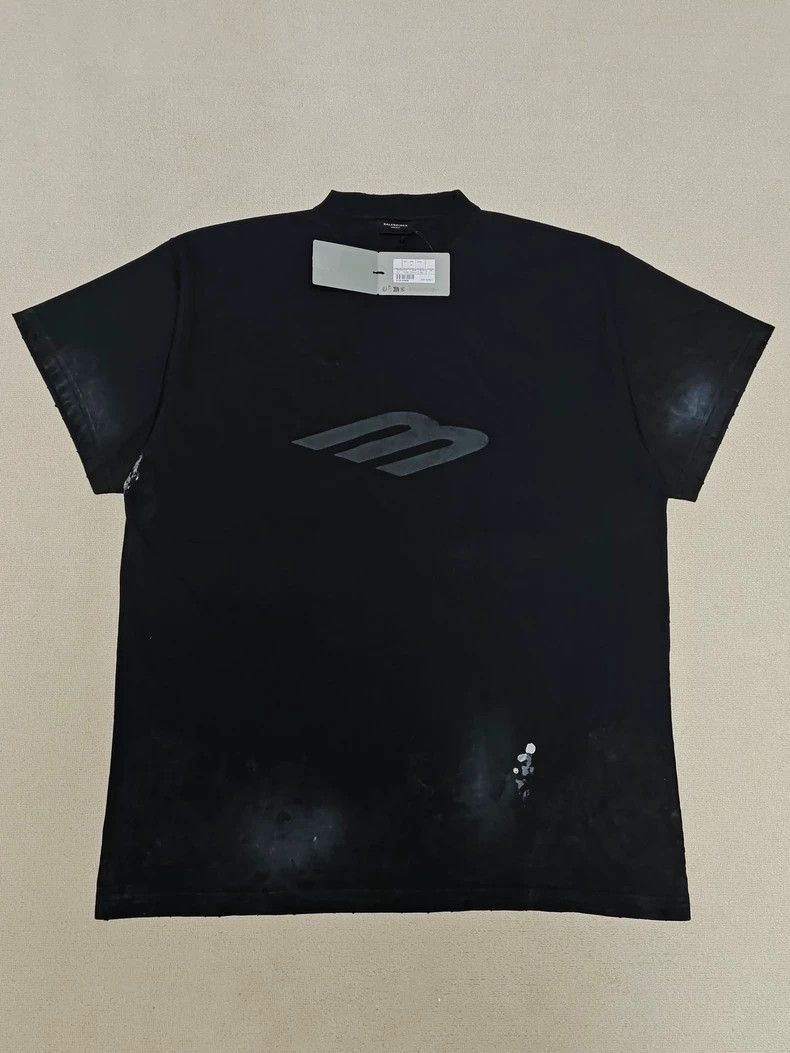 Balenciaga Balenciaga 24x3B splash-ink made old short sleeve 2502-Next Size US M / EU 48-50 / 2 - 1 Thumbnail
