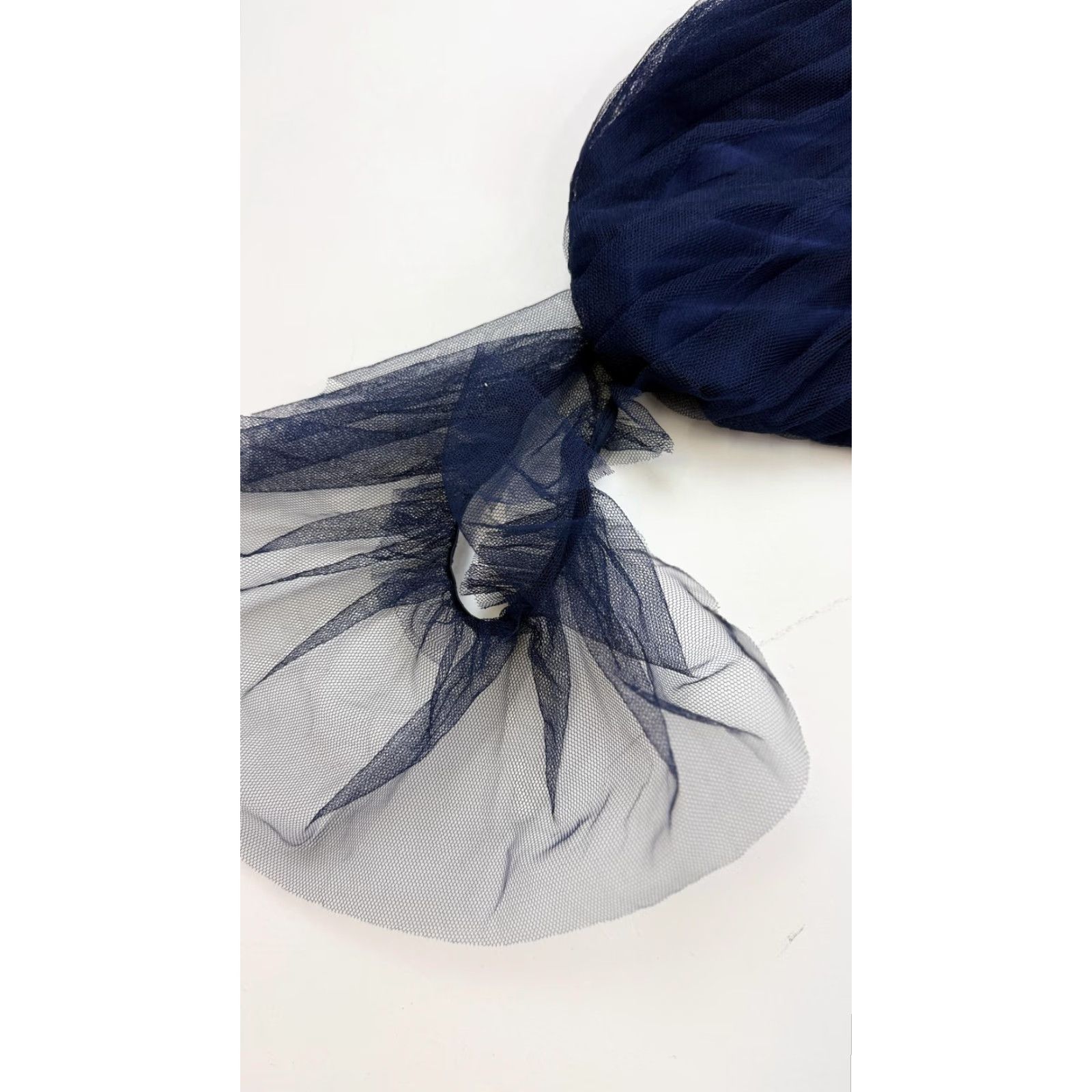 Vintage Ever-Pretty Dress Womens 10 Navy Tulle Off Shoulder EE50125 Sweetheart Gown Size L / US 10 / IT 46 - 5 Thumbnail