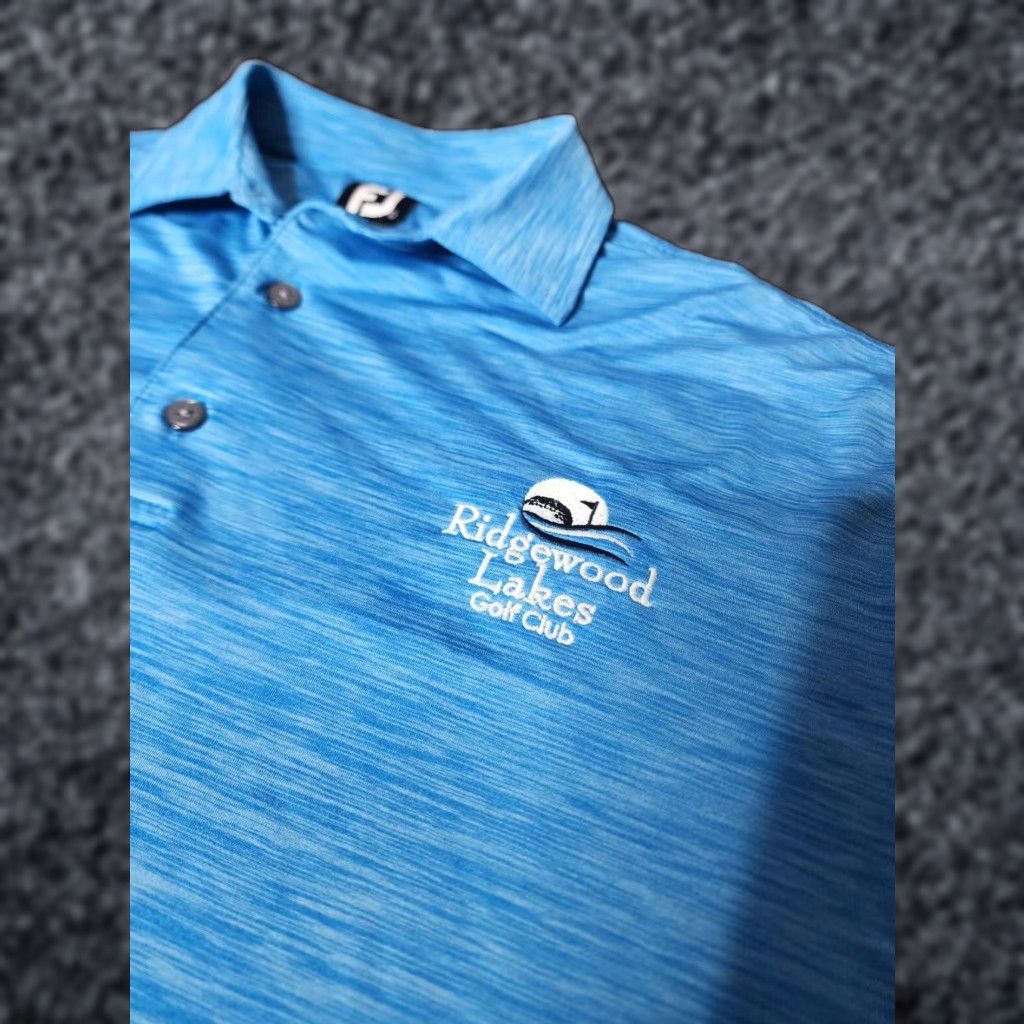Footjoy FootJoy Polo Shirt Mens L Short Sleeve Blue Ridgewood Lakes Golf Club FJ Size US L / EU 52-54 / 3 - 1 Thumbnail