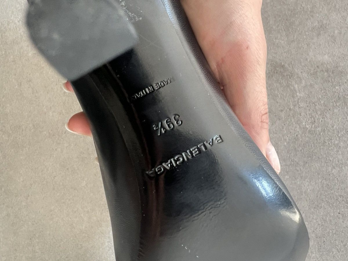 Balenciaga BALENCIAGA Open Heels, Leather Black Size US 9.5 / IT 39.5 - 3 Thumbnail