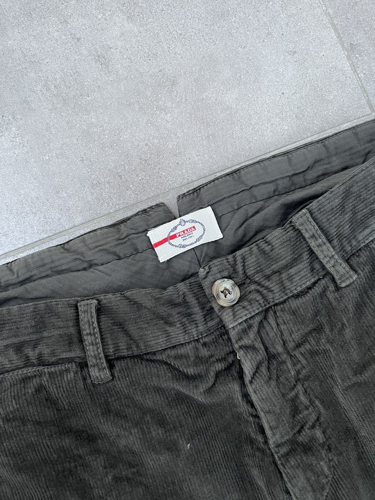 Prada AW11 Prada Corduroy Swamp Green Denim Casual Pants Size US 34 / EU 50 - 17 Thumbnail