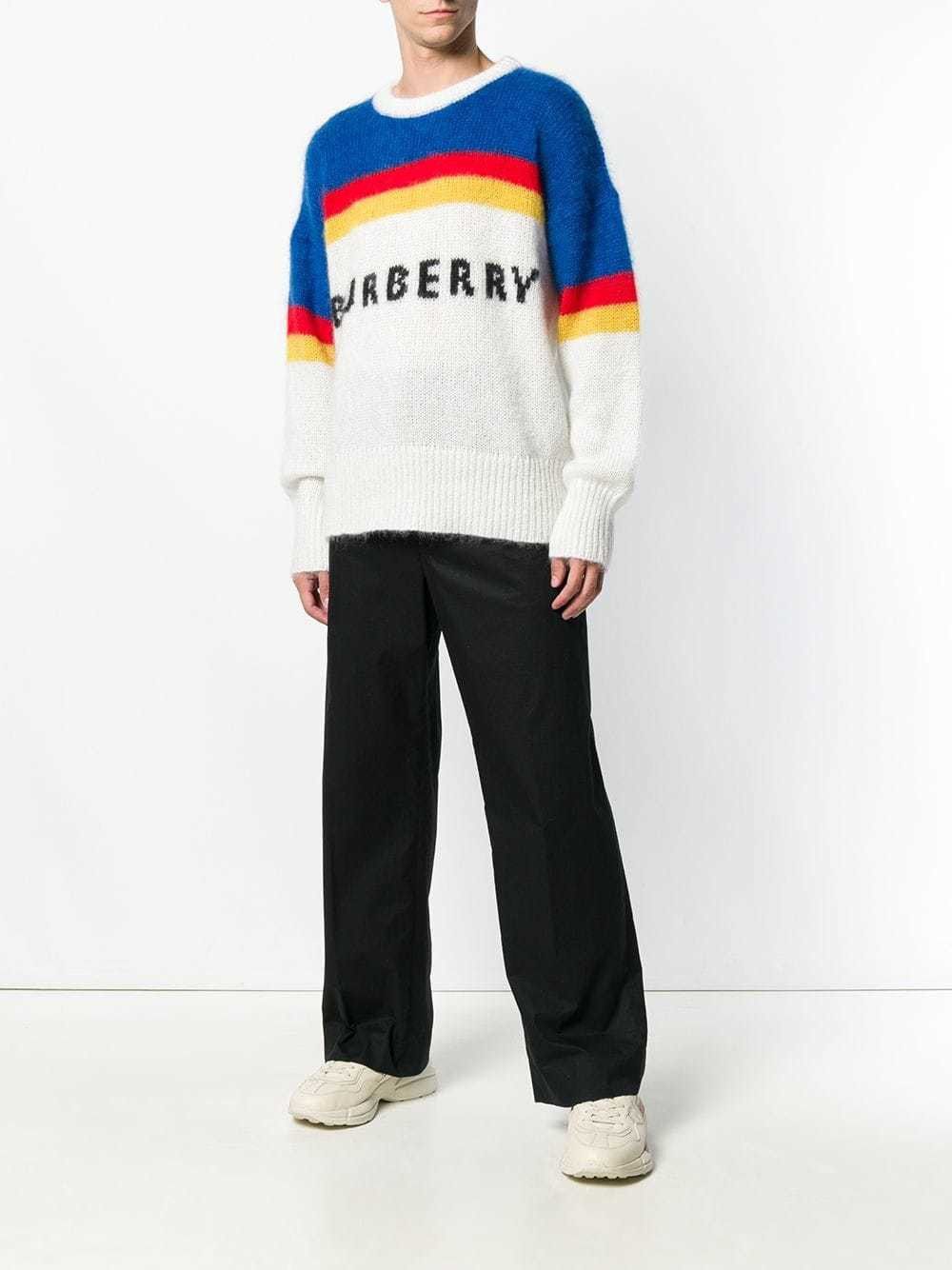 Burberry Burberry Mohair logo knit sweater Size US XL / EU 56 / 4 - 2 Thumbnail