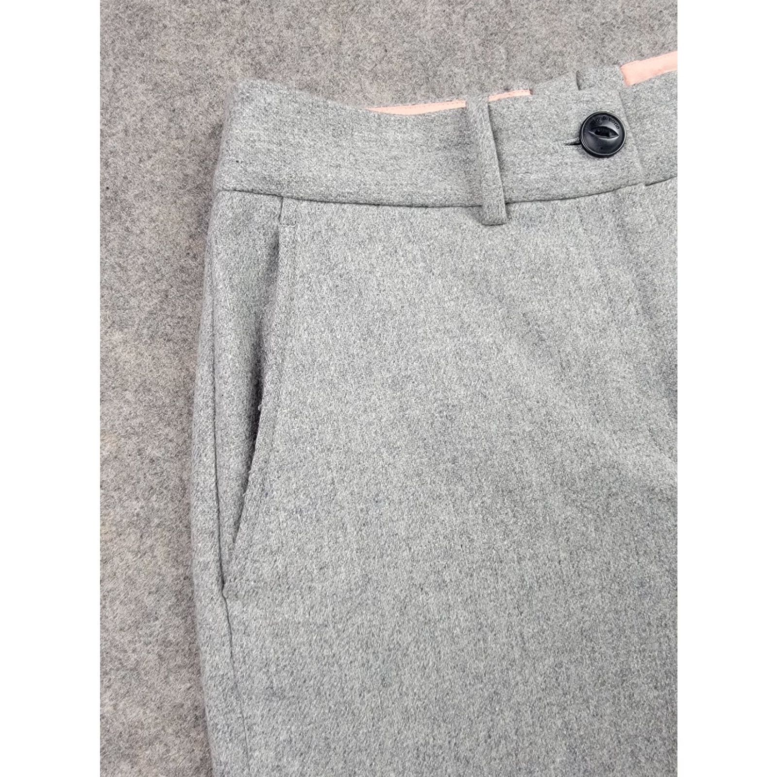 Rag & Bone Rag & Bone Pants Womens 0 Gray Wool Blend Wide-Leg Trouser Dress Work Office Size 25" / US 0 / IT 36 - 2 Thumbnail