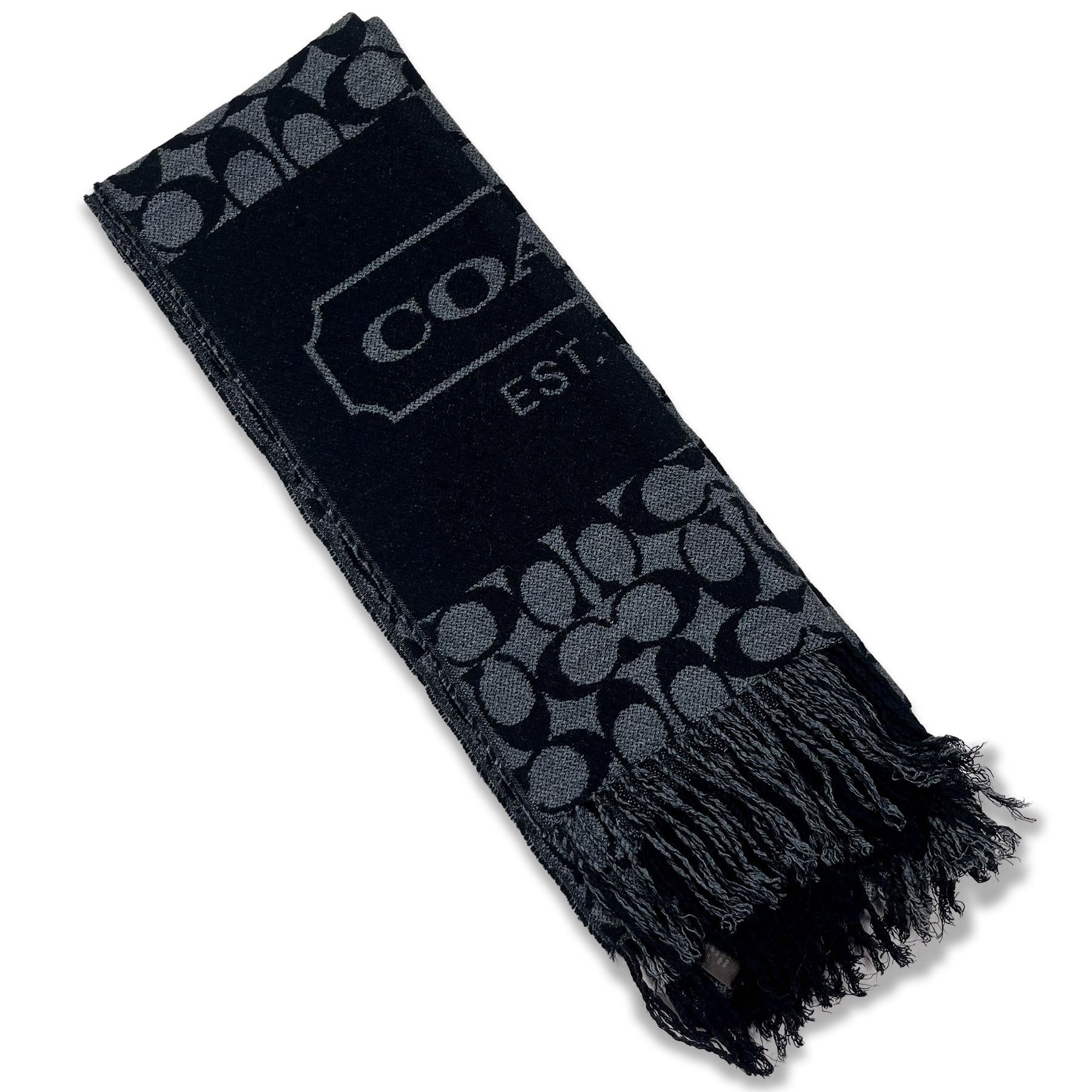 Coach Coach Woolen Cozy and Warm Scarf • 30 x 180 cm Size ONE SIZE - 2 Thumbnail