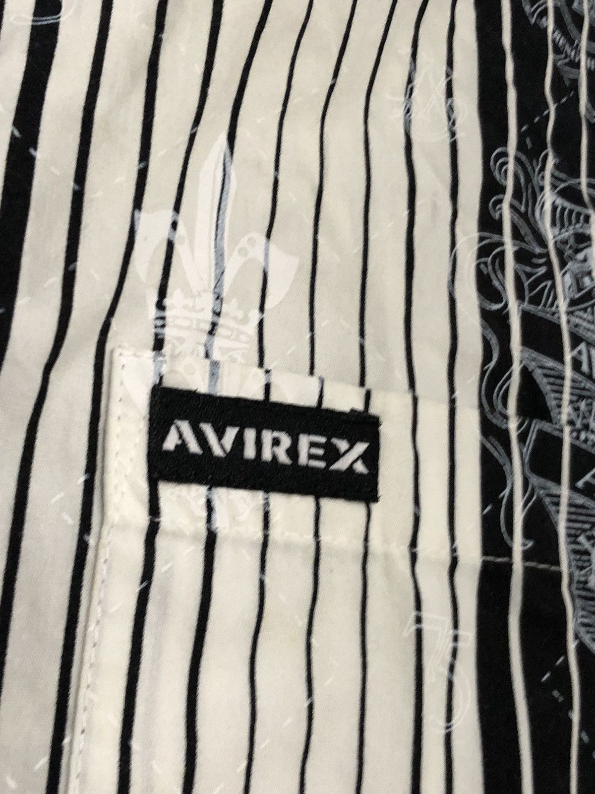 Avirex Vtg Y2K Avirex Striped Crest Button Up Size US XL / EU 56 / 4 - 5 Thumbnail