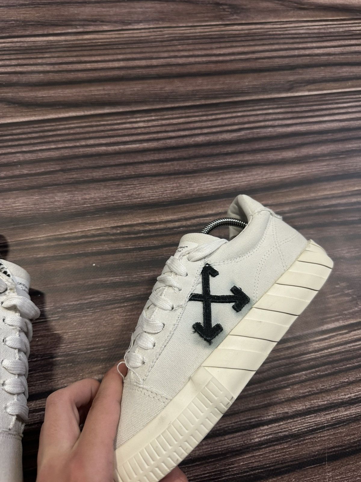 Off-White × Vintage Vintage Off-white liw vulcanized eco canvas sneakers Y2K Size US 7.5 / EU 40-41 - 3 Thumbnail