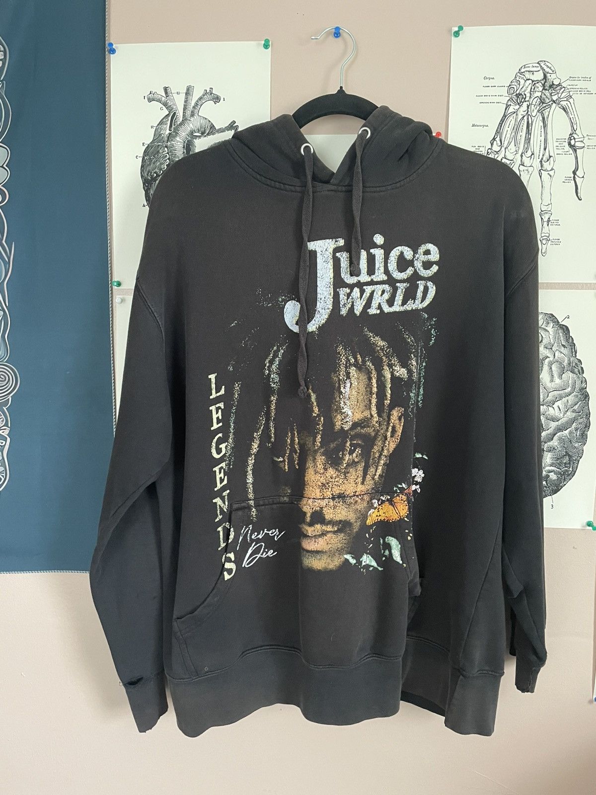 Other used black Juice Wrld hoodie Size US L / EU 52-54 / 3 - 1 Thumbnail
