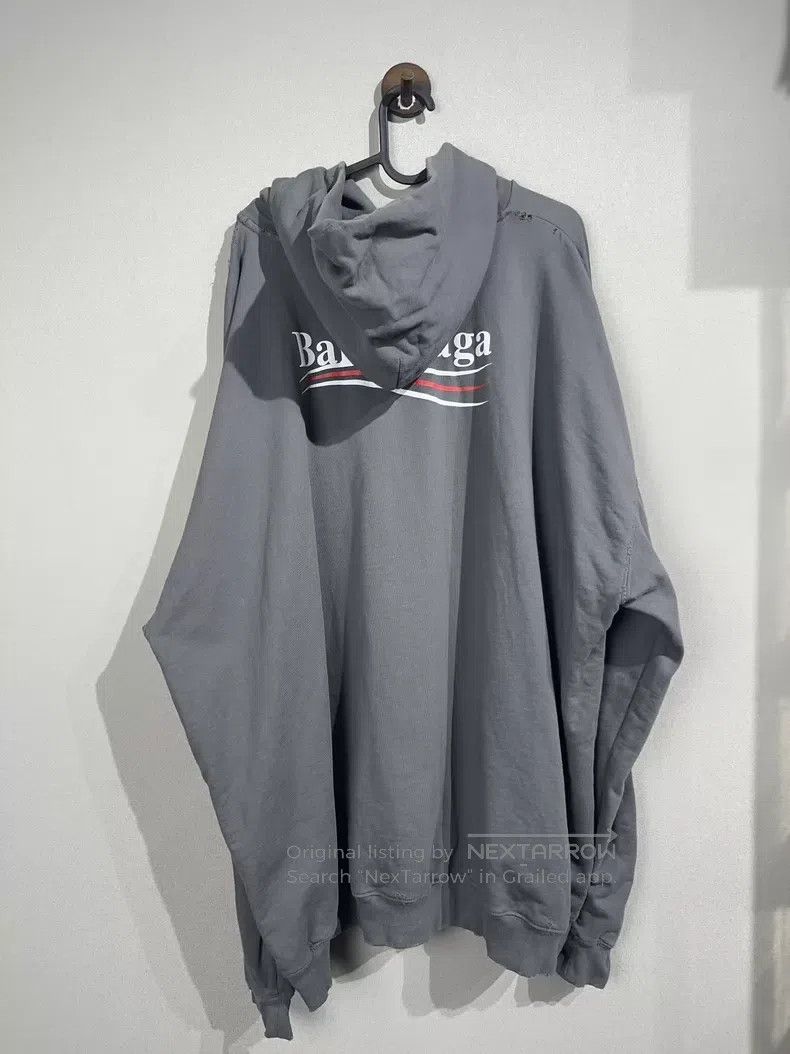 Balenciaga Balenciaga Gray Coca-Cola Wave Hooded Sweatshirt Size US M / EU 48-50 / 2 - 2 Thumbnail