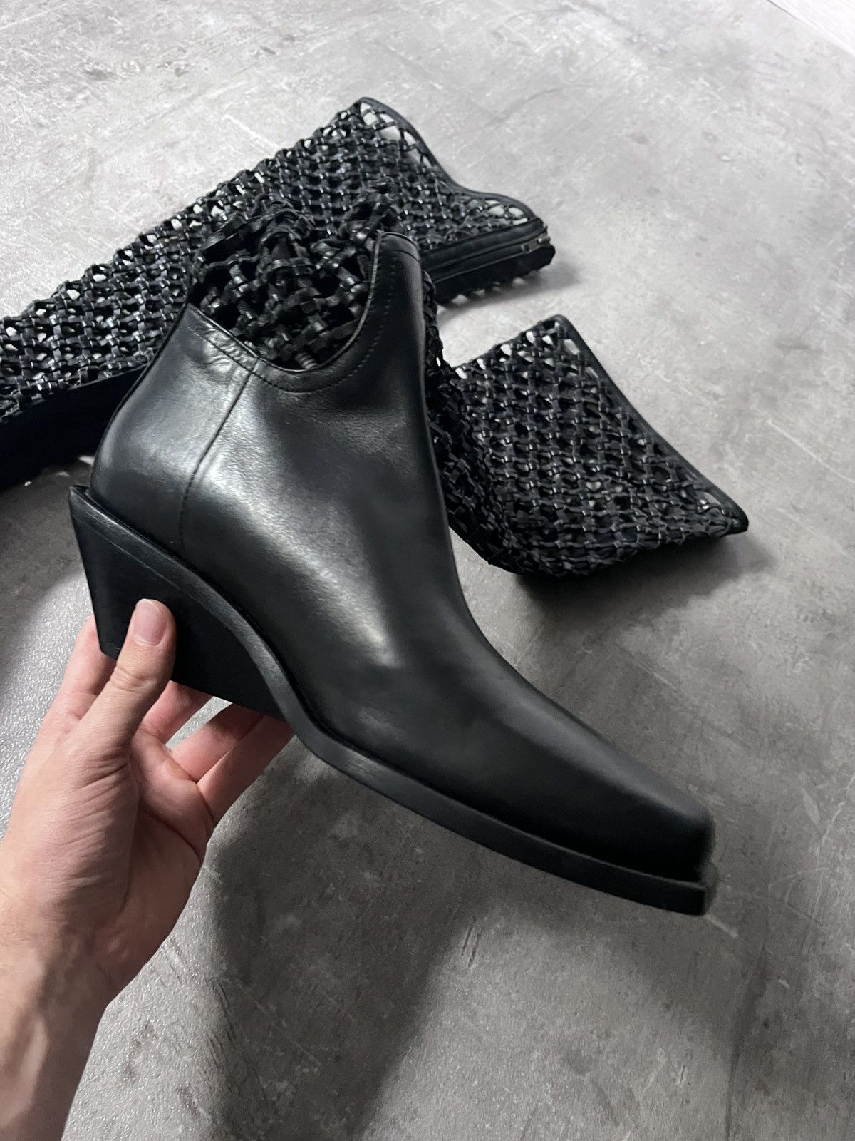 Ann Demeulemeester Ann Demeulemeester F/W 2019 Leather Net Boots Size US 10 / IT 40 - 9 Thumbnail