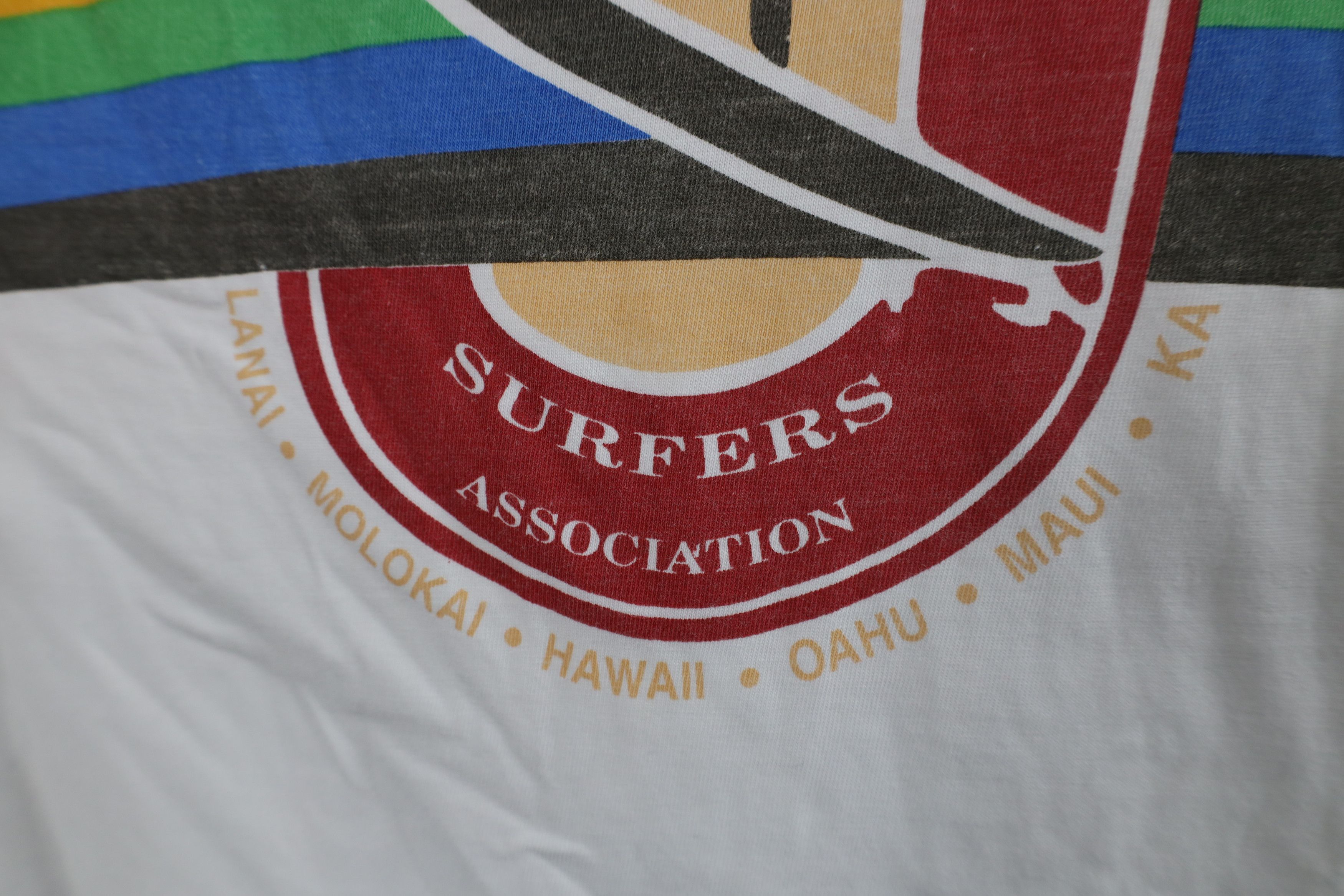 Vintage Vintage 90s Streetwear Surfers Association Surfing T-Shirt Size US XXL / EU 58 / 5 - 6 Thumbnail