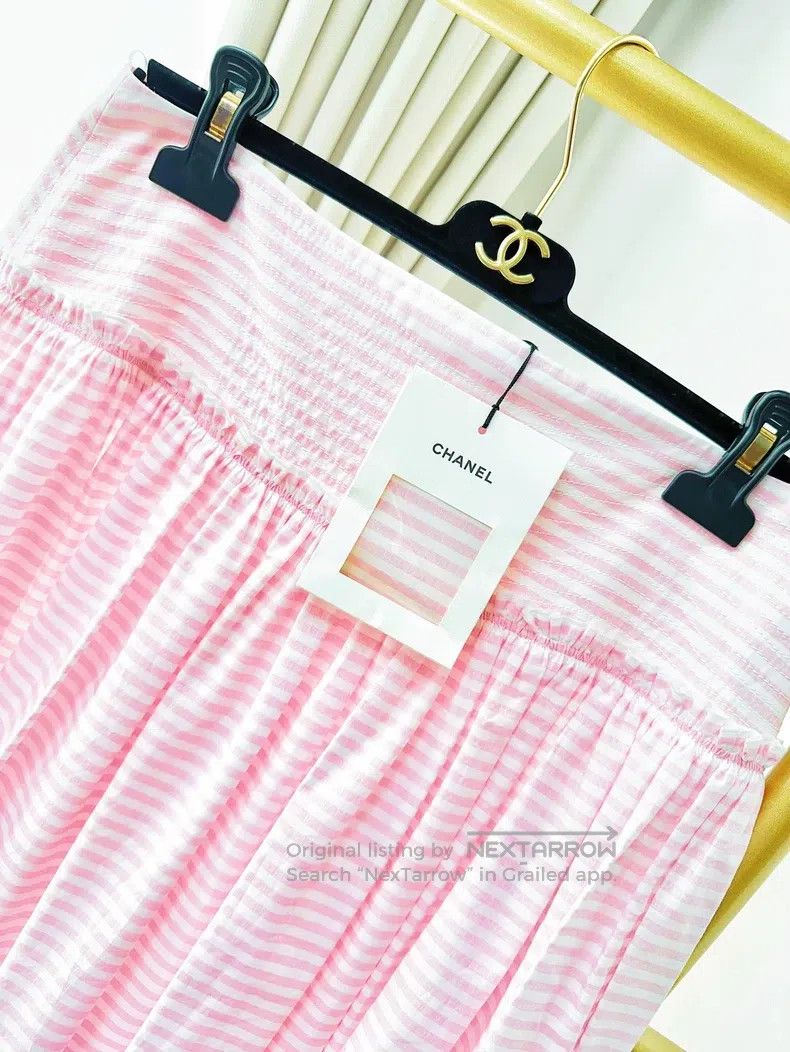 Chanel Chanel 24S early spring pink striped dark pattern letter l Size 25" / US 0 / IT 36 - 8 Thumbnail