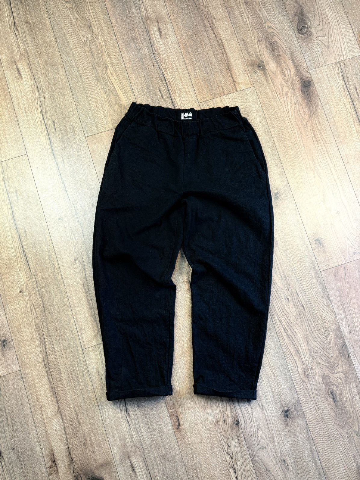 Other LABO.ART Black Cotton Elastic Waist Pants Size 1 Size 28" / US 6 / IT 42 - 1 Thumbnail