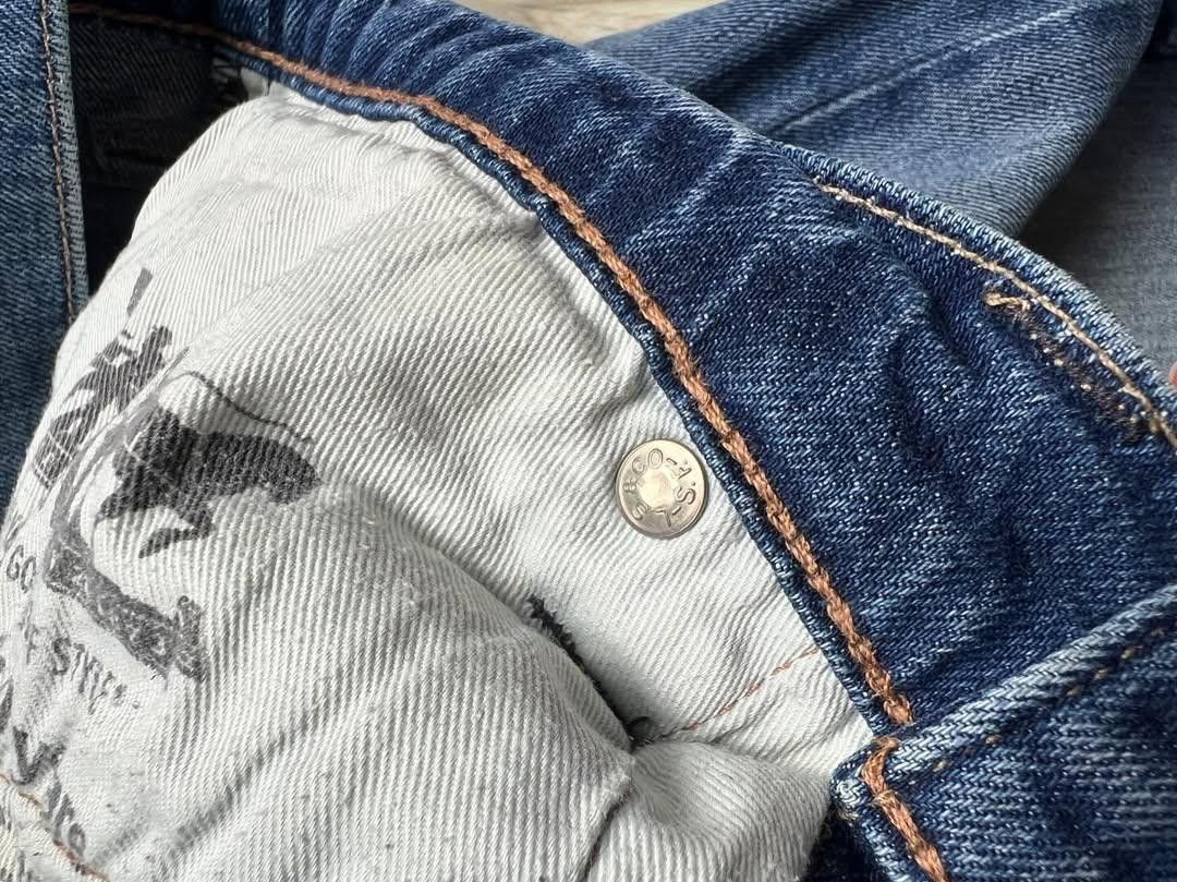 Levi's Levi's distressed denim levis 513 trousers Blue washed jeans Size US 34 / EU 50 - 12 Thumbnail