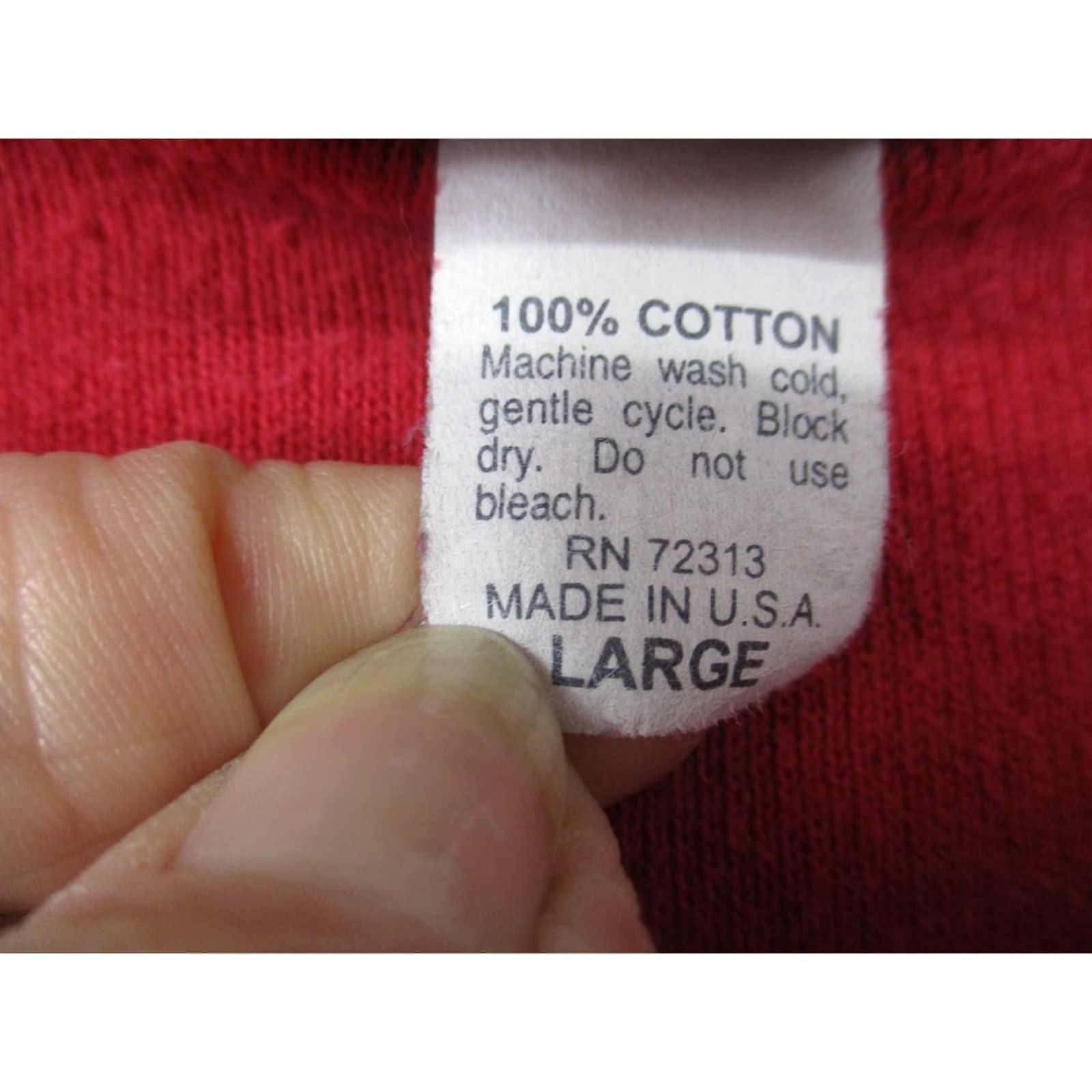 Vintage VINTAGE Radio Shack Sweater Men’s Large Red Cotton Made in USA Size US L / EU 52-54 / 3 - 3 Thumbnail
