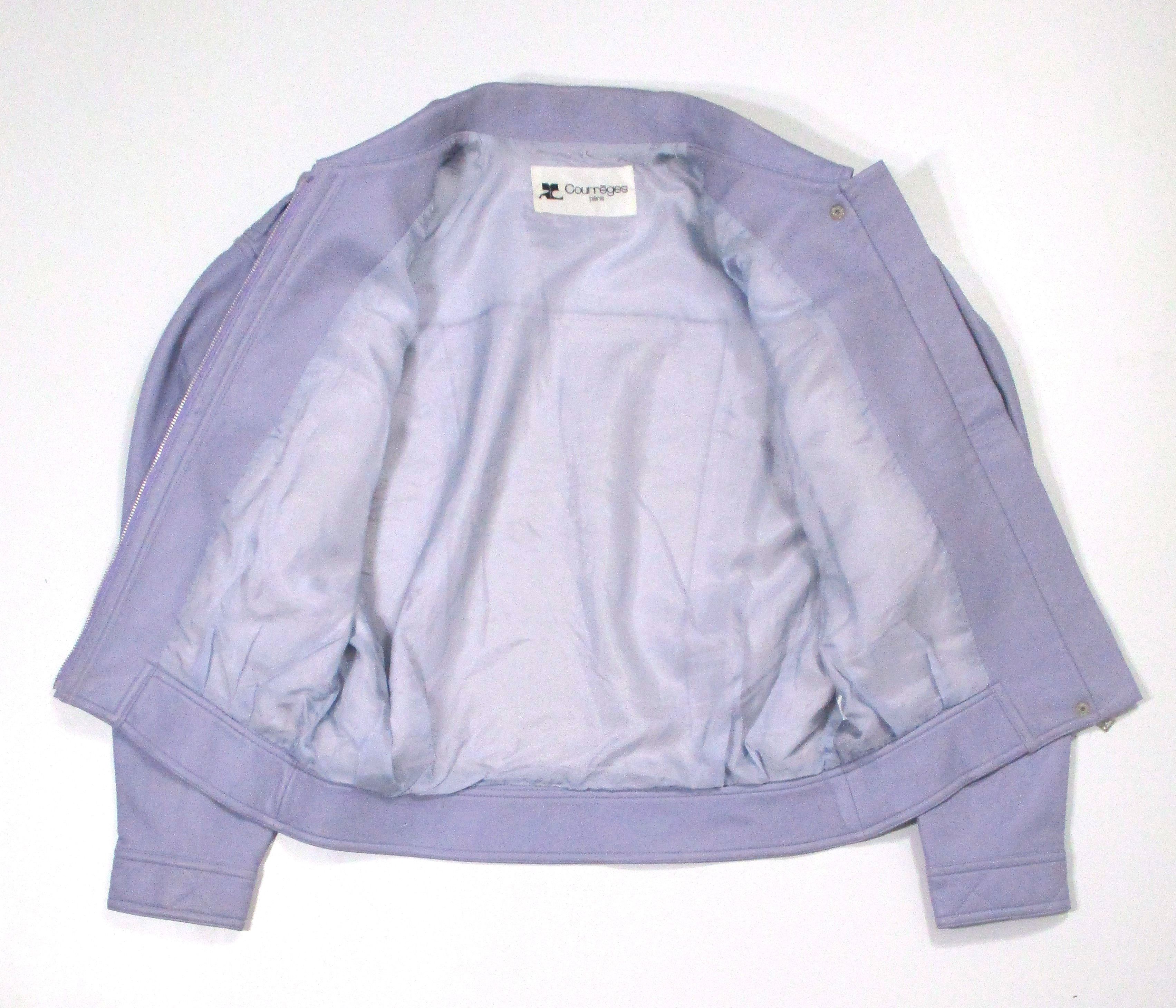 Courreges × Vintage Faux Leather Cropped Jacket Embossed Logo Button Size L / US 10 / IT 46 - 5 Thumbnail