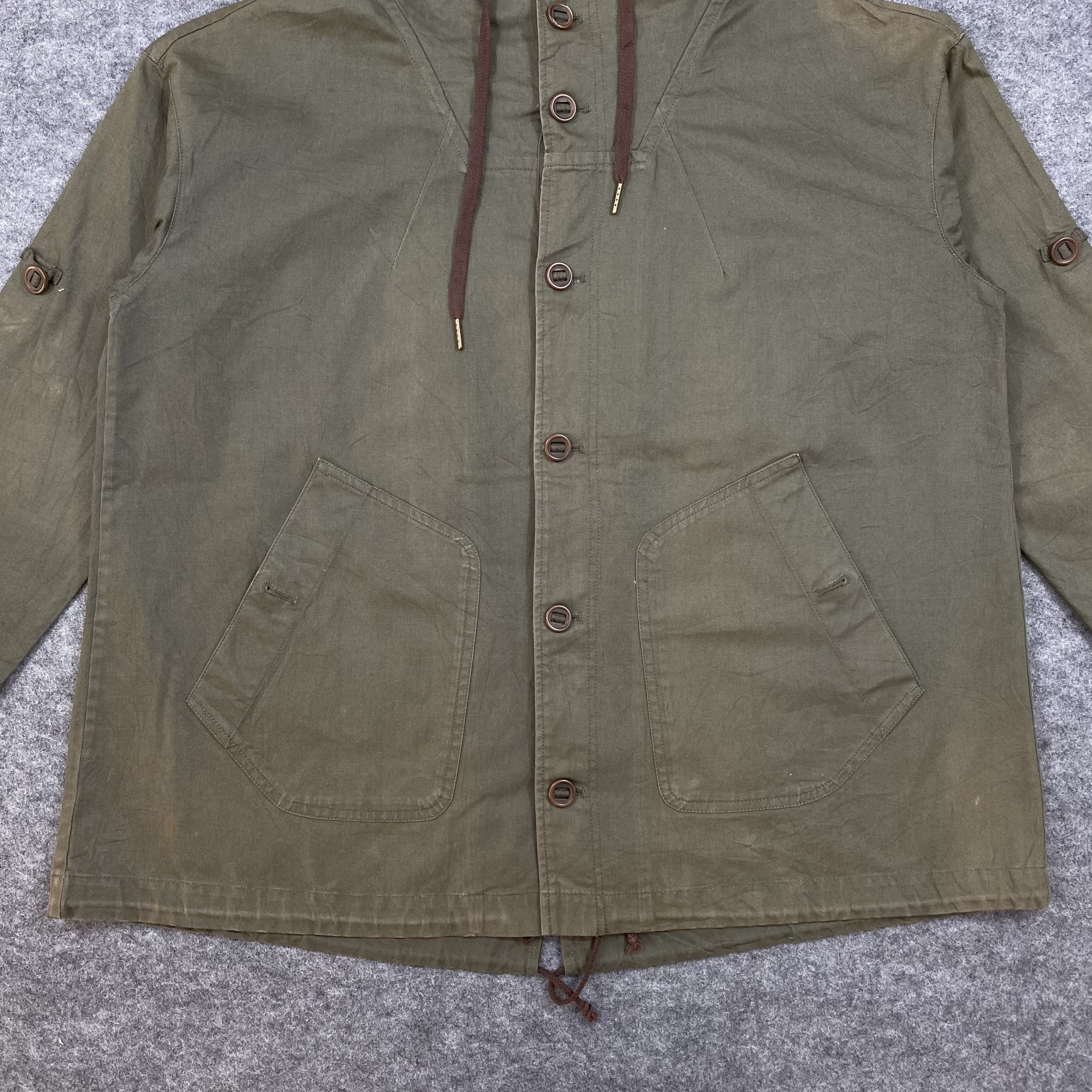 Japanese Brand Nombre Impair Military Hooded Deck Jacket Japanese-J648 Size US L / EU 52-54 / 3 - 7 Thumbnail
