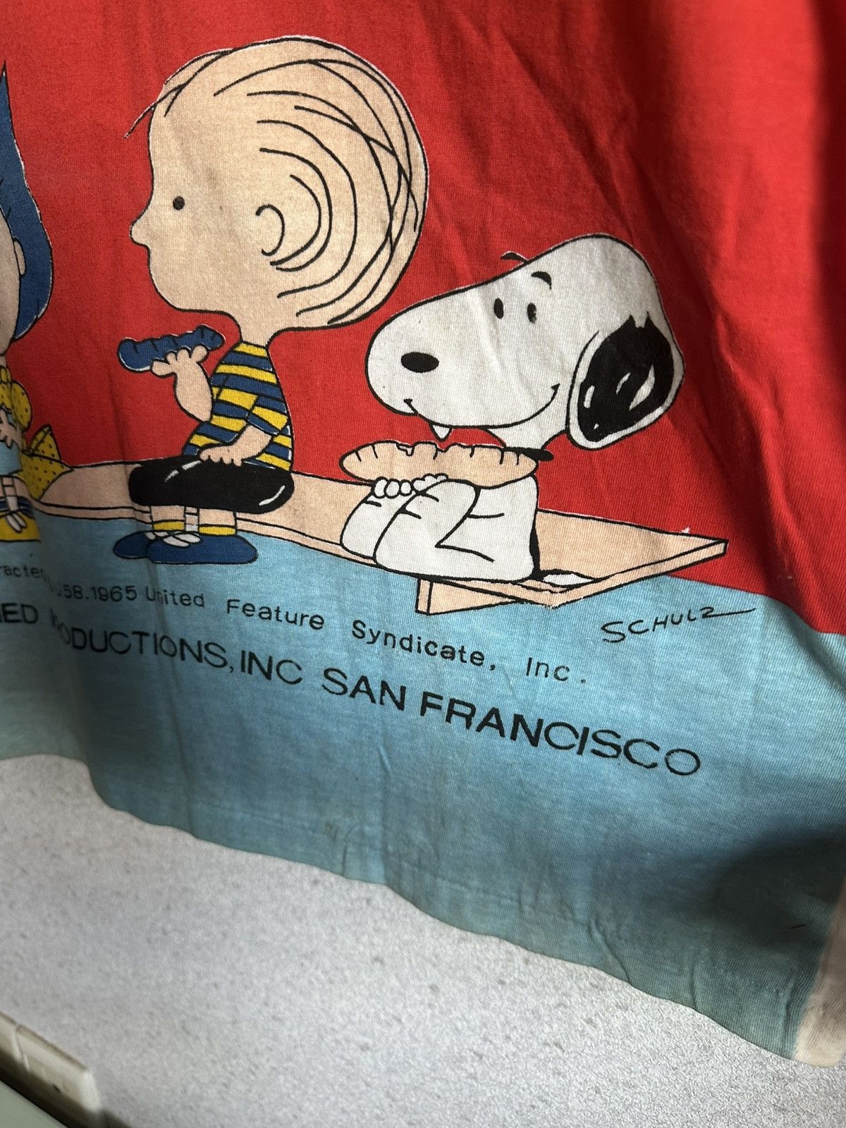 Peanuts × Vintage SUPER RARE Vintage 60s Peanuts Fullprint BPT01 Size US M / EU 48-50 / 2 - 7 Thumbnail
