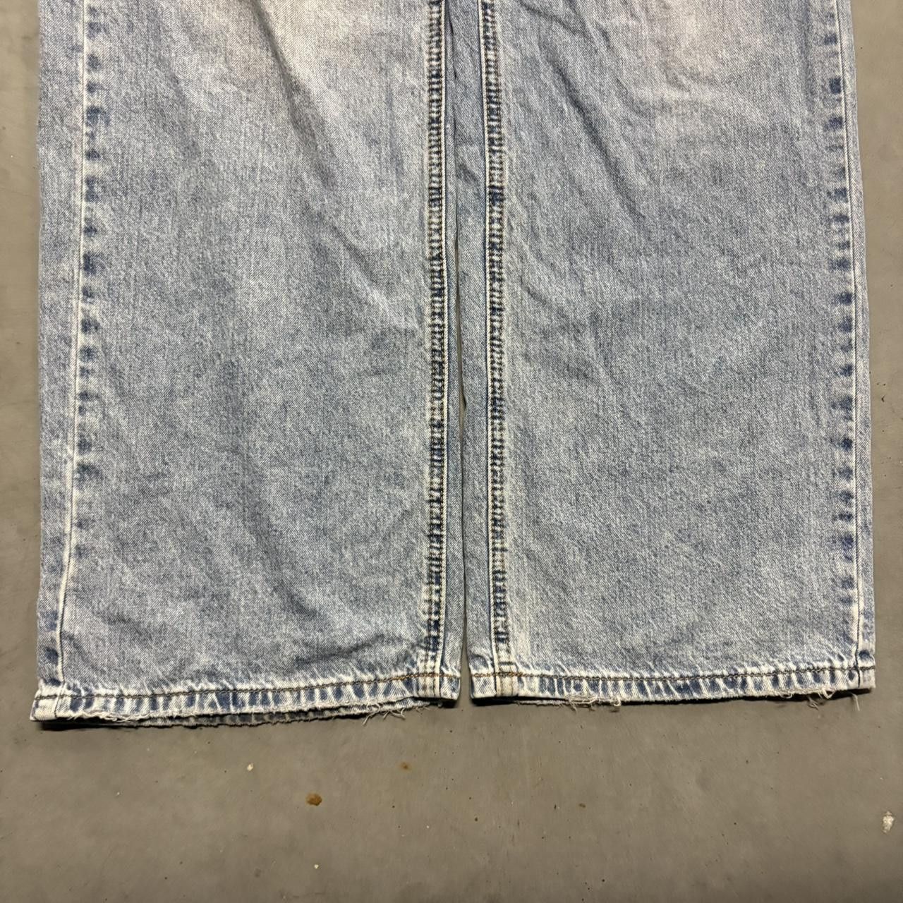Japanese Brand × Vintage Crazy Vintage Y2K/2000s Super Baggy WideLeg Medium Wash Denim Jeans! Size US 26 / EU 42 - 3 Thumbnail