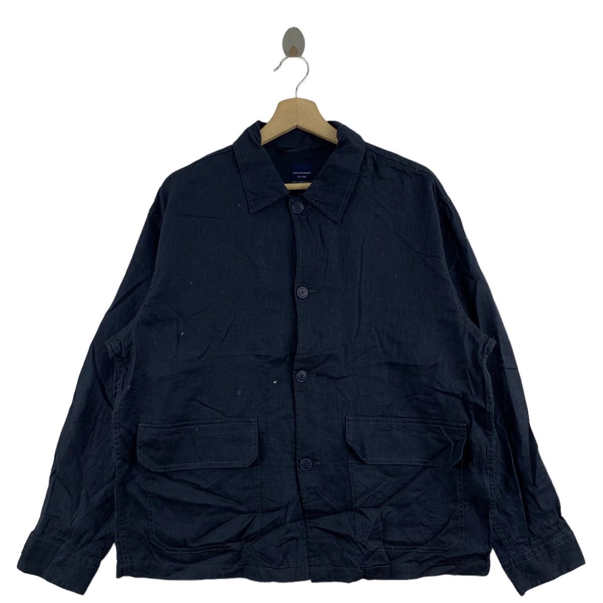 Japanese Brand BACK NUMBER Japan Brand Button Up Black Denim Jeans Coat Size US M / EU 48-50 / 2 - 1 Thumbnail