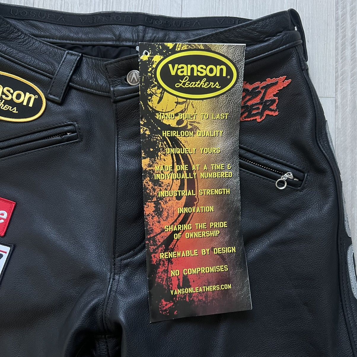 Supreme × Vanson Leathers Supreme x Vanson Ghost Rider Leather Pants (Black) Size US 32 / EU 48 - 12 Thumbnail