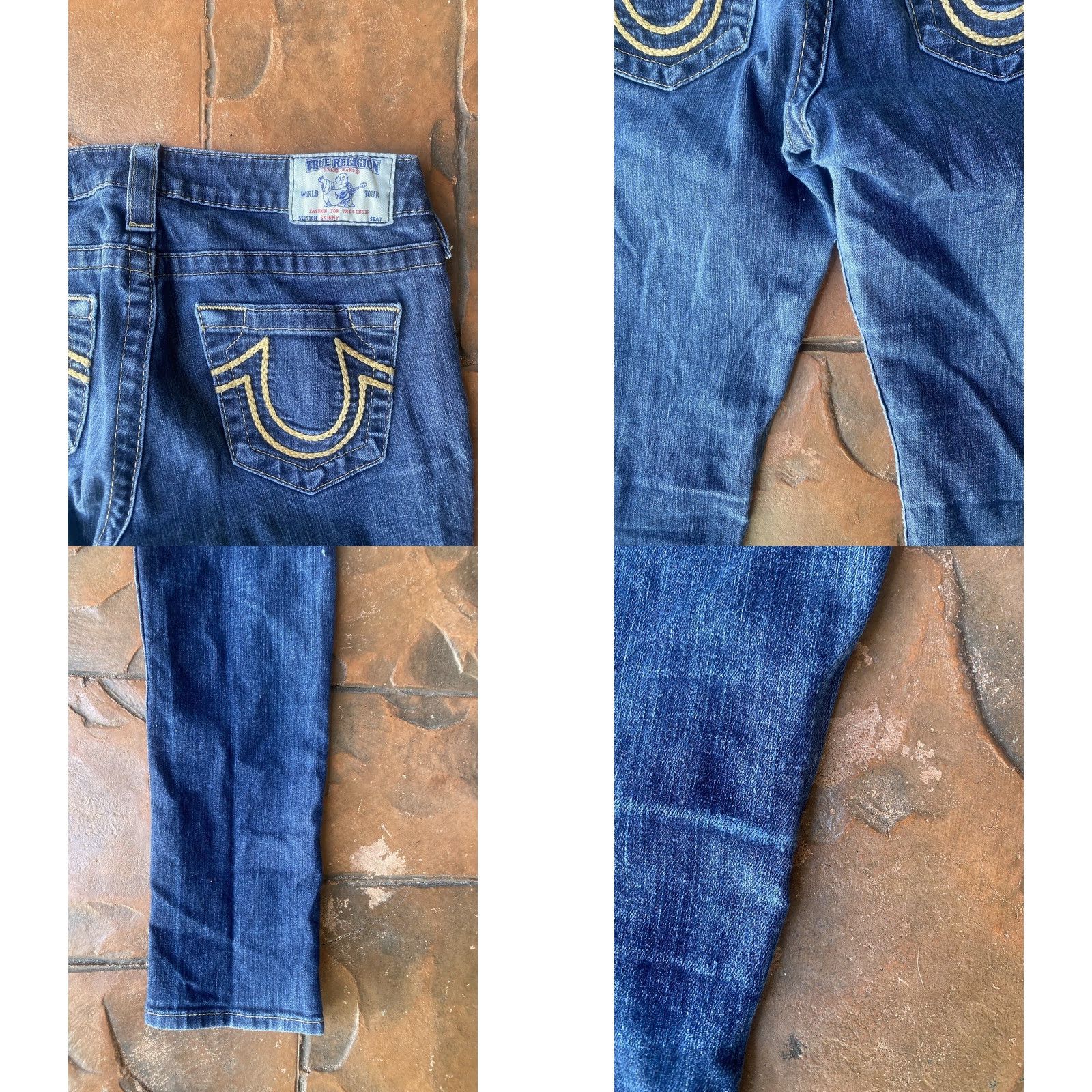True Religion VINTAGE True Religion Jeans Low Rise Skinny Light Blue Women’s 28x31.5 80s 90s Denim Blue Slim Womens Size 28" / US 6 / IT 42 - 8 Thumbnail