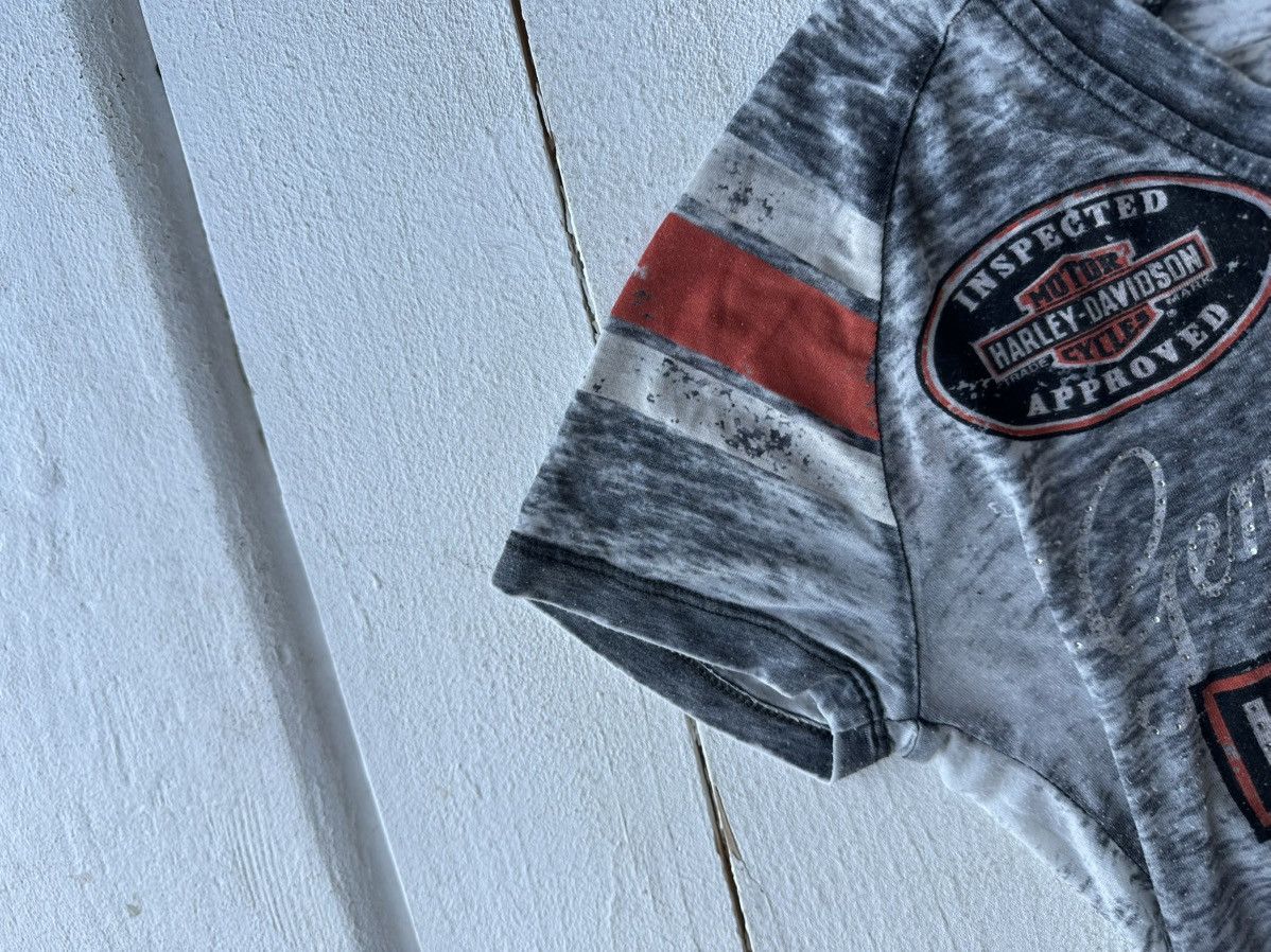 Harley Davidson 🚨VNTG HARLEY DAVIDSON WOMEN GRAY TEE BIG LOGO Size S / US 4 / IT 40 - 8 Thumbnail