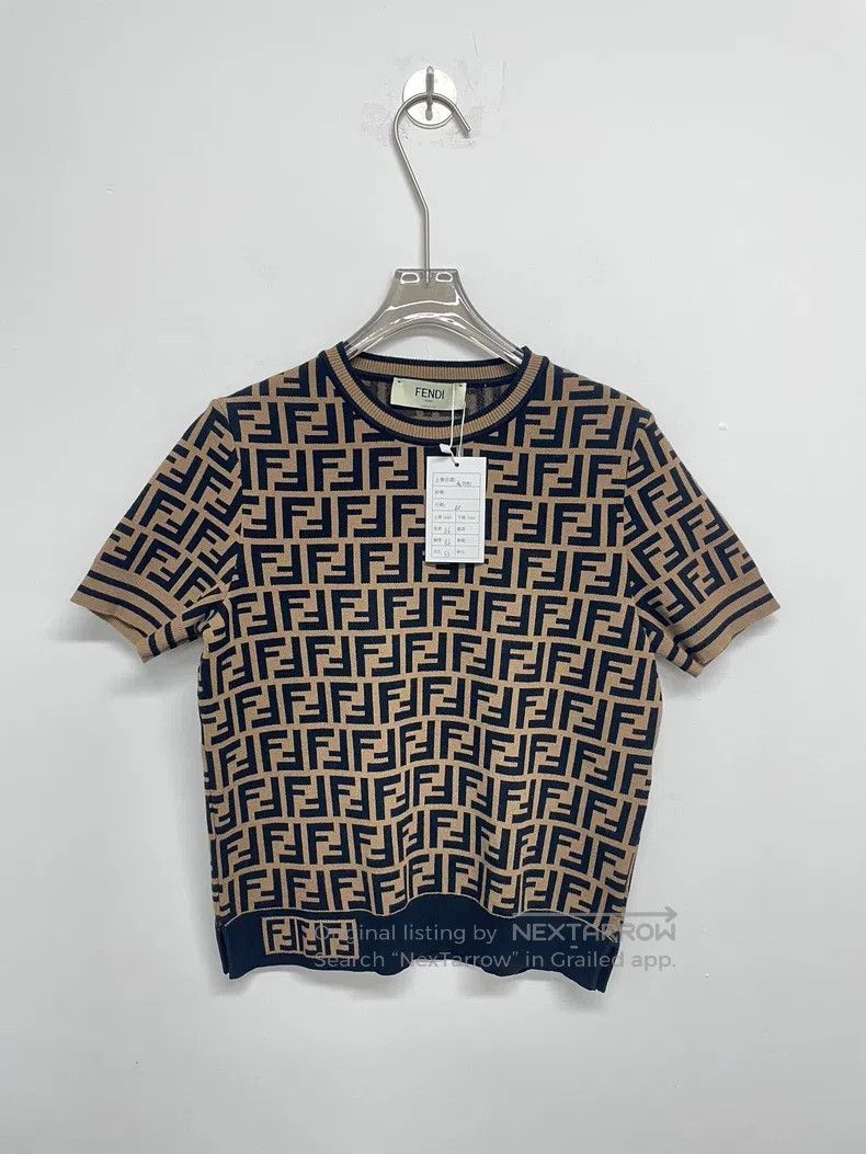 Fendi Fendi Orchid Printed Short-Sleeve Brown Size XS / US 0-2 / IT 36-38 - 1 Thumbnail