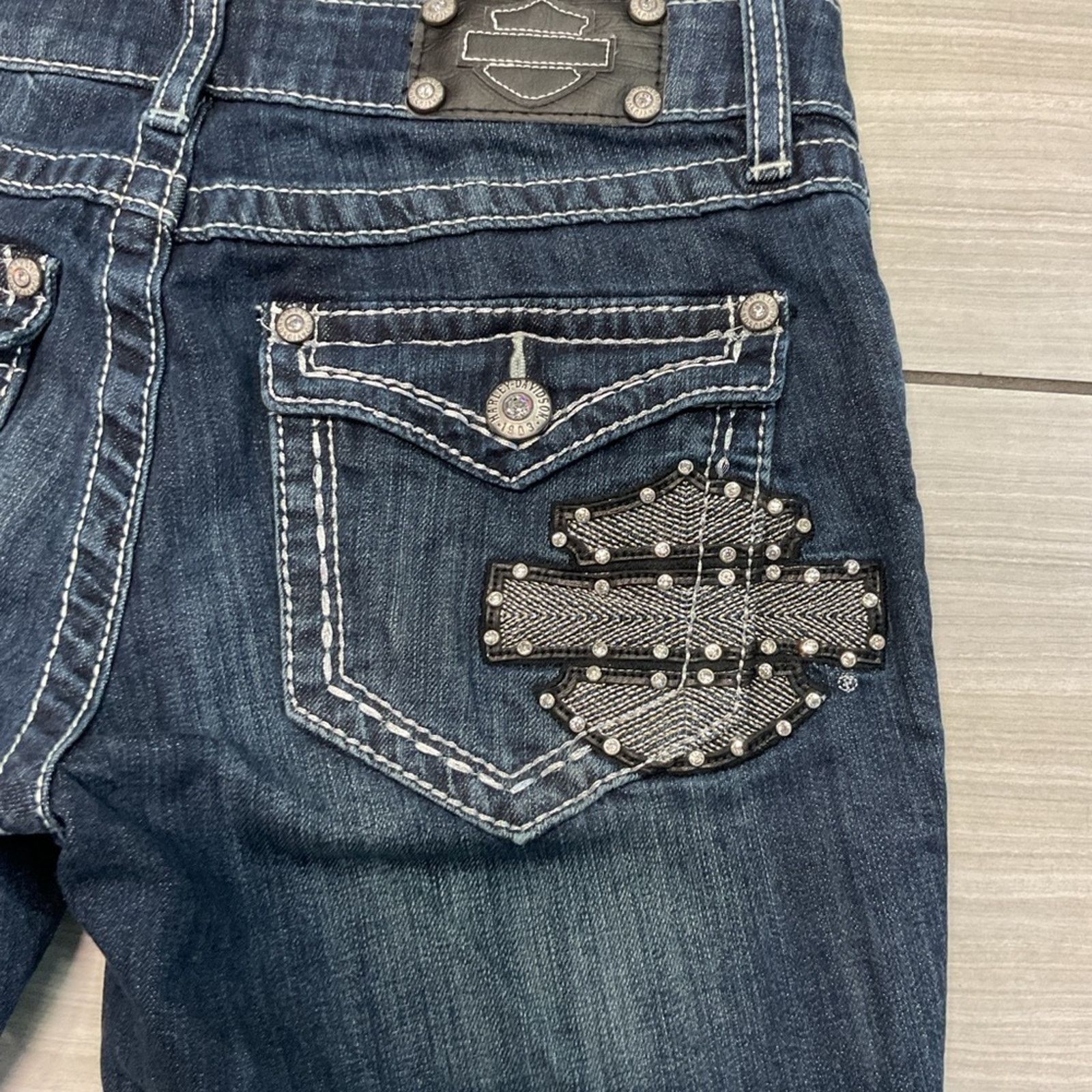 Harley Davidson Vintage Harley Davidson Bootcut Jeans Size 30" / US 8 / IT 44 - 5 Thumbnail