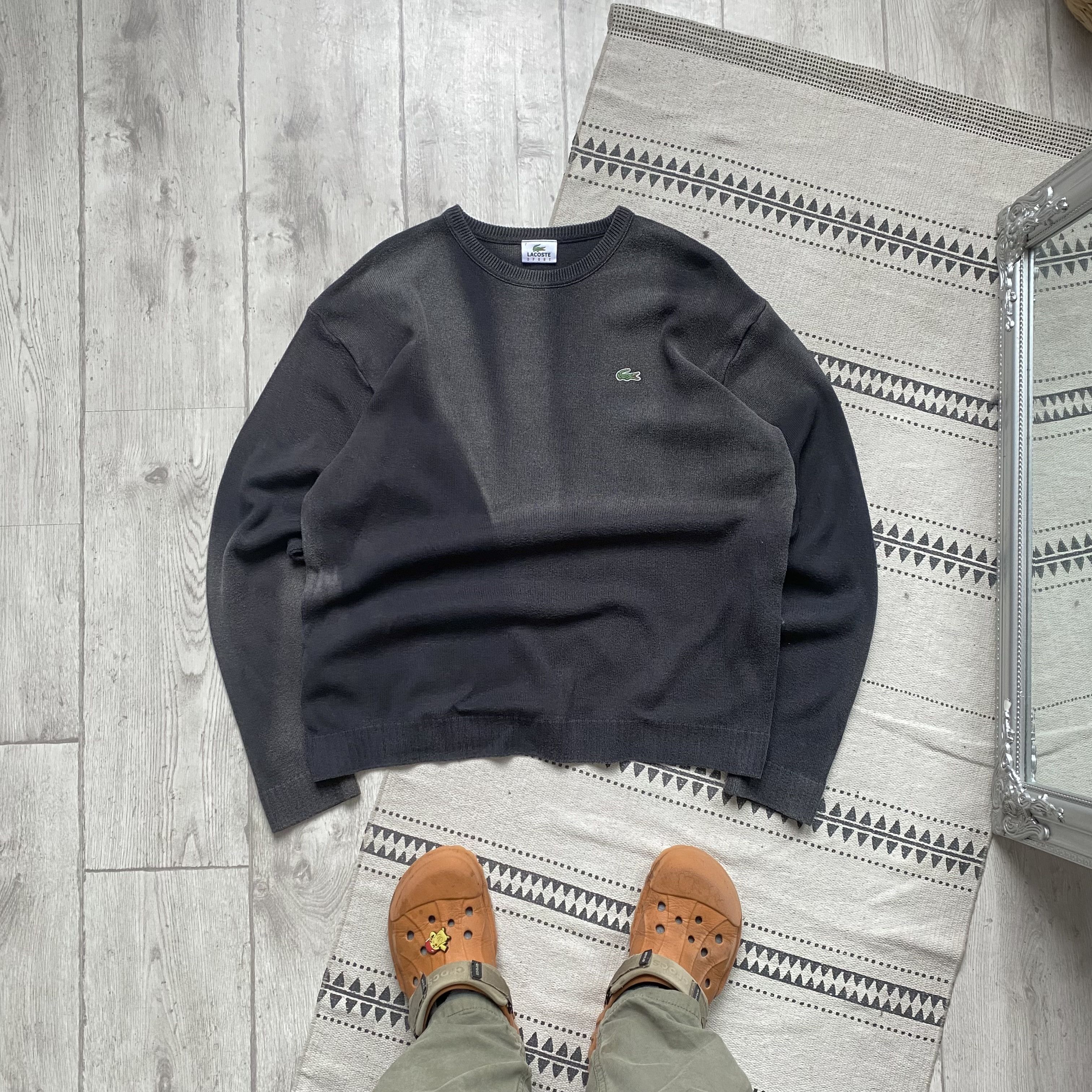 Lacoste 🐊 Vintage Faded Lacoste Knit sweater light pullover Diesel Size US M / EU 48-50 / 2 - 1 Thumbnail