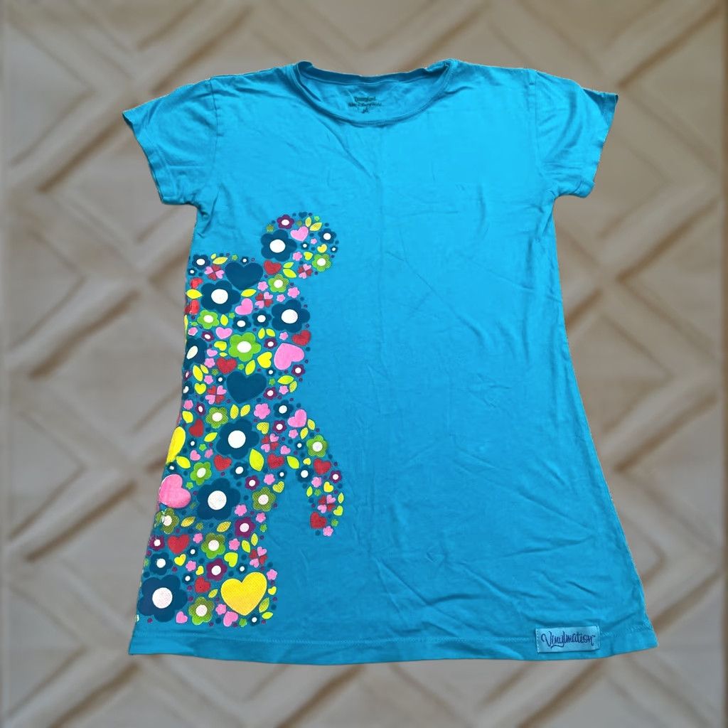 Disney Disney Mickey Mouse Vinylmation Graphic T-Shirt Juniors S Blue Crew Neck Tee Womens Shirt Short Sleeve Cartoon 90s Style Disney Shirt Size S / US 4 / IT 40 - 1 Thumbnail