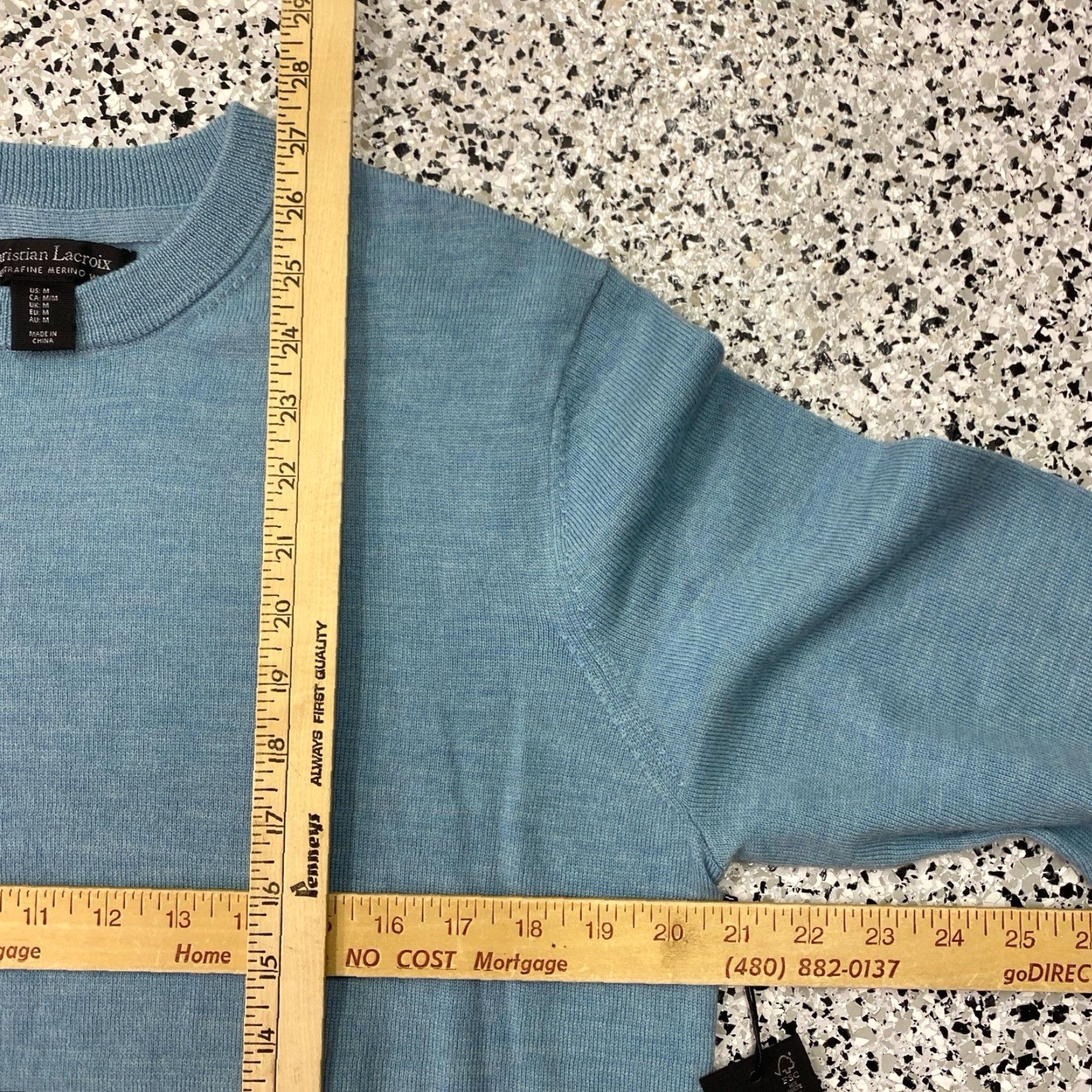 Christian Lacroix Christian Lacroix Sweater Mens M Blue 100% Extra Fine Merino Wool Luxury NWT Size US M / EU 48-50 / 2 - 4 Thumbnail