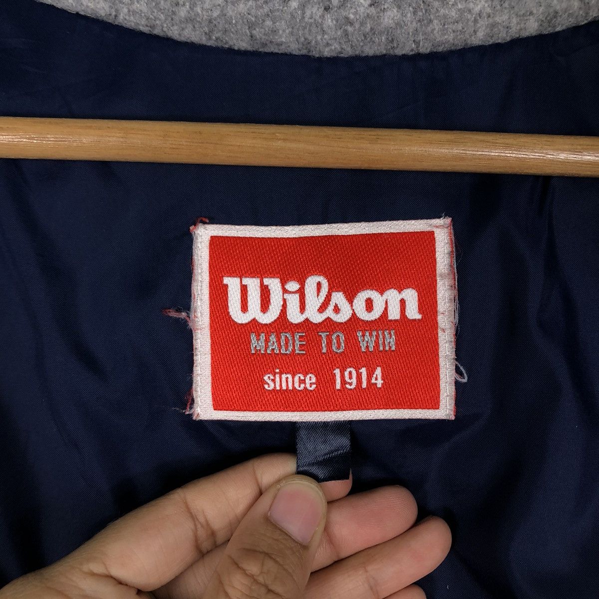 Japanese Brand 🔥90’s Vintage Fleece Jacket Zipper Wilson Big Logo Size US L / EU 52-54 / 3 - 14 Thumbnail