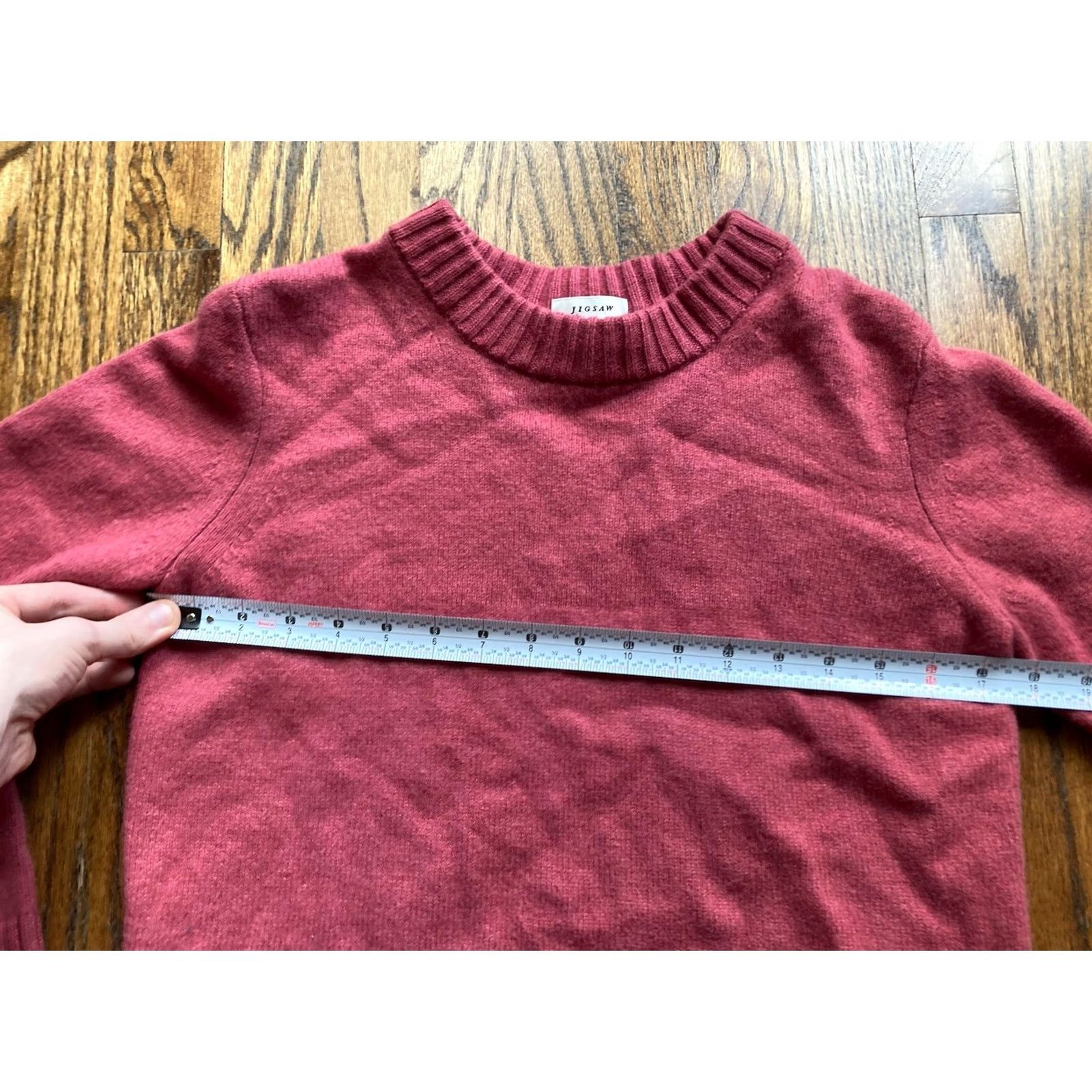 Jigsaw Jigsaw Sweater Womens Medium Pink Wool Cashmere Pullover Knit Crew Neck Long Sleeve Women M Pink Wool Cashmere Knit Pullover Size M / US 6-8 / IT 42-44 - 5 Thumbnail