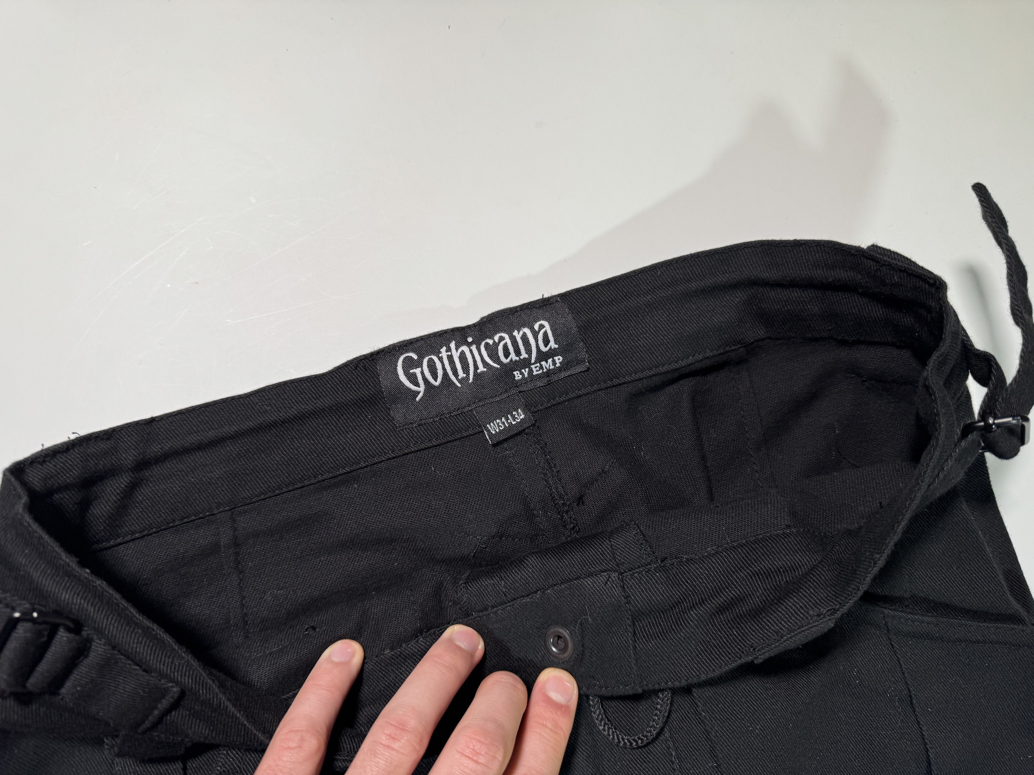 Japanese Brand Gothicana Pants Bondage Straps Avant-Garde Multipocket Cargo Size US 31 - 7 Thumbnail
