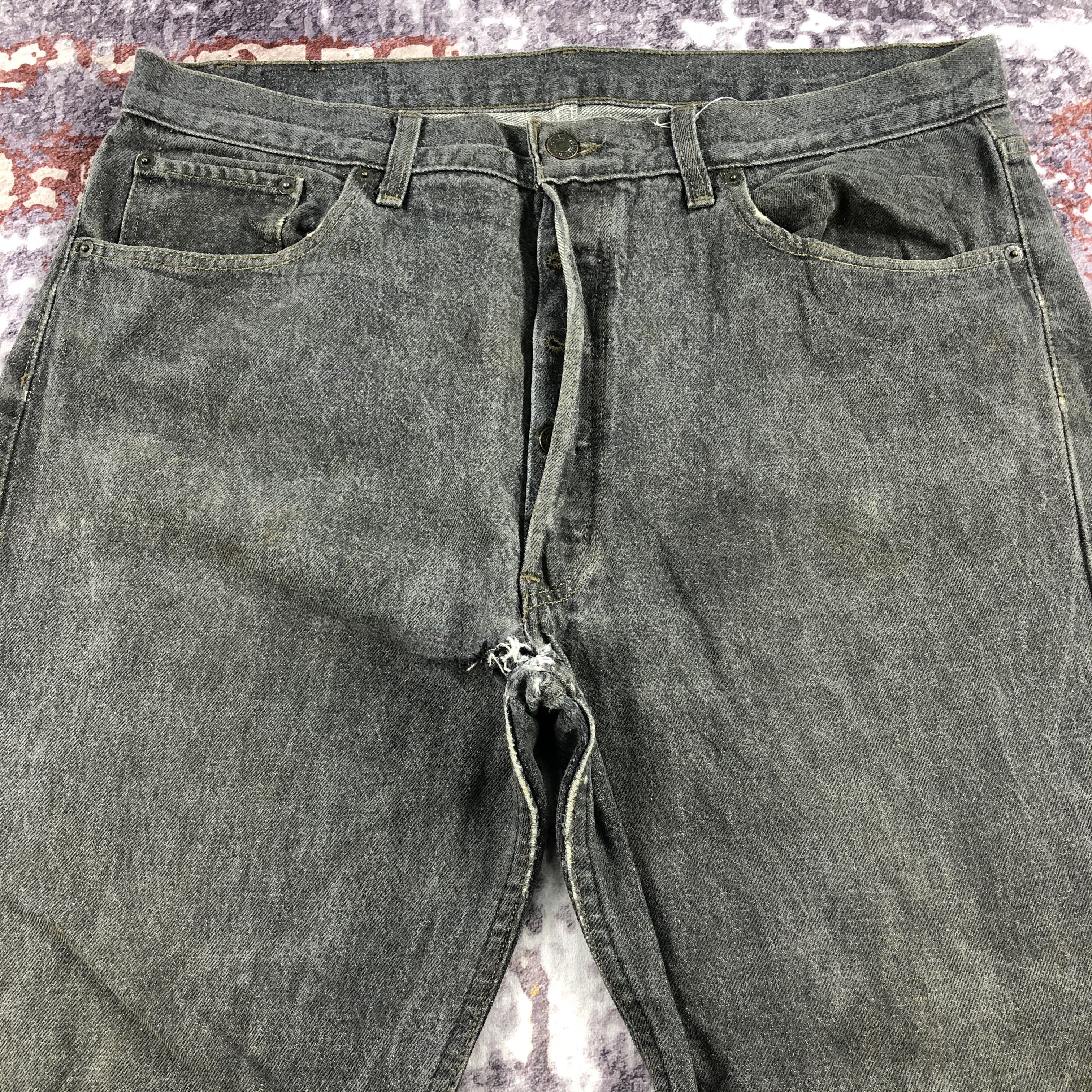 Levi's × Vintage 90s Vintage Levis 501 Faded Black Jeans-JM2339 Size US 38 / EU 54 - 3 Thumbnail
