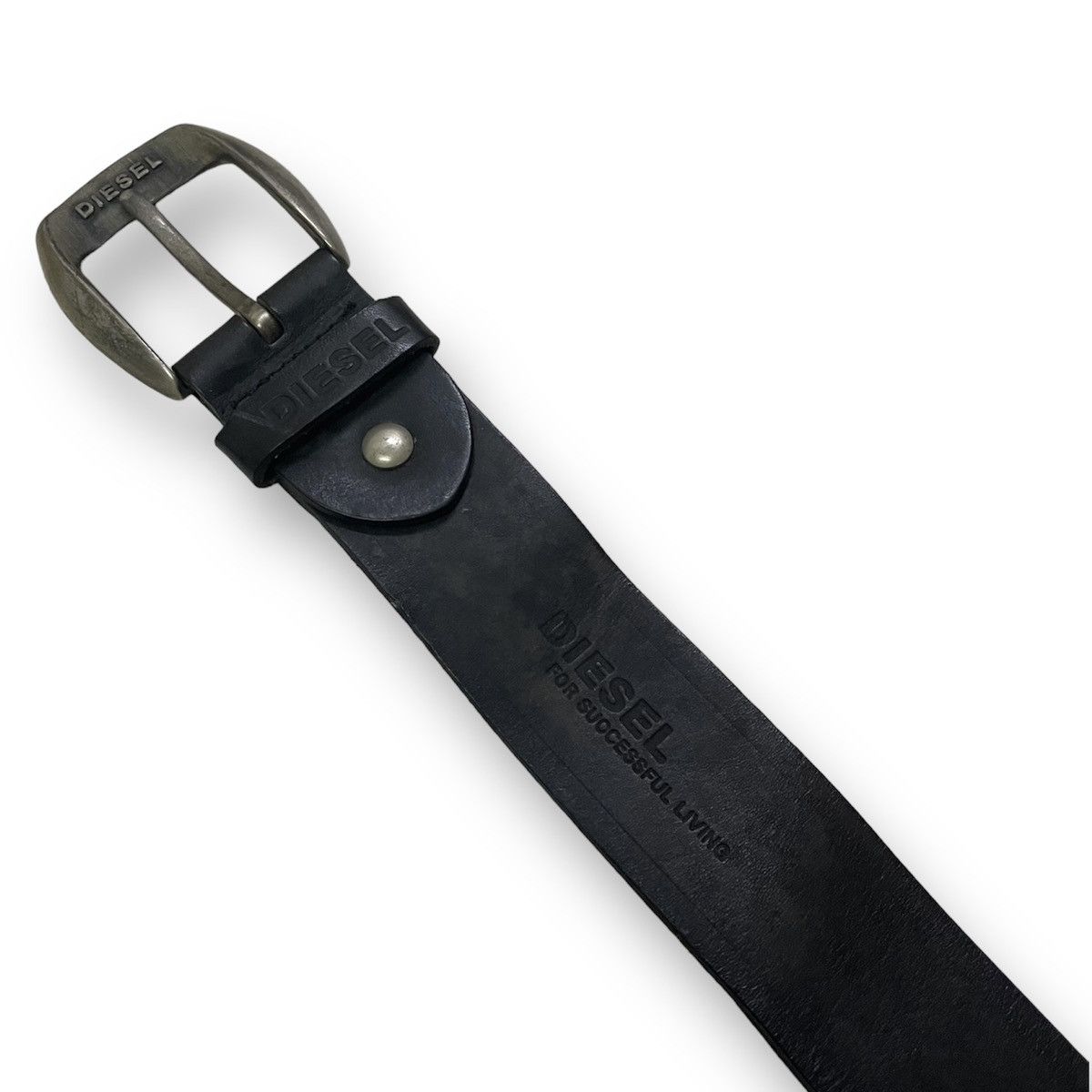 Diesel Vintage Diesel Buckle Black Leather Size 42 - 1 Thumbnail