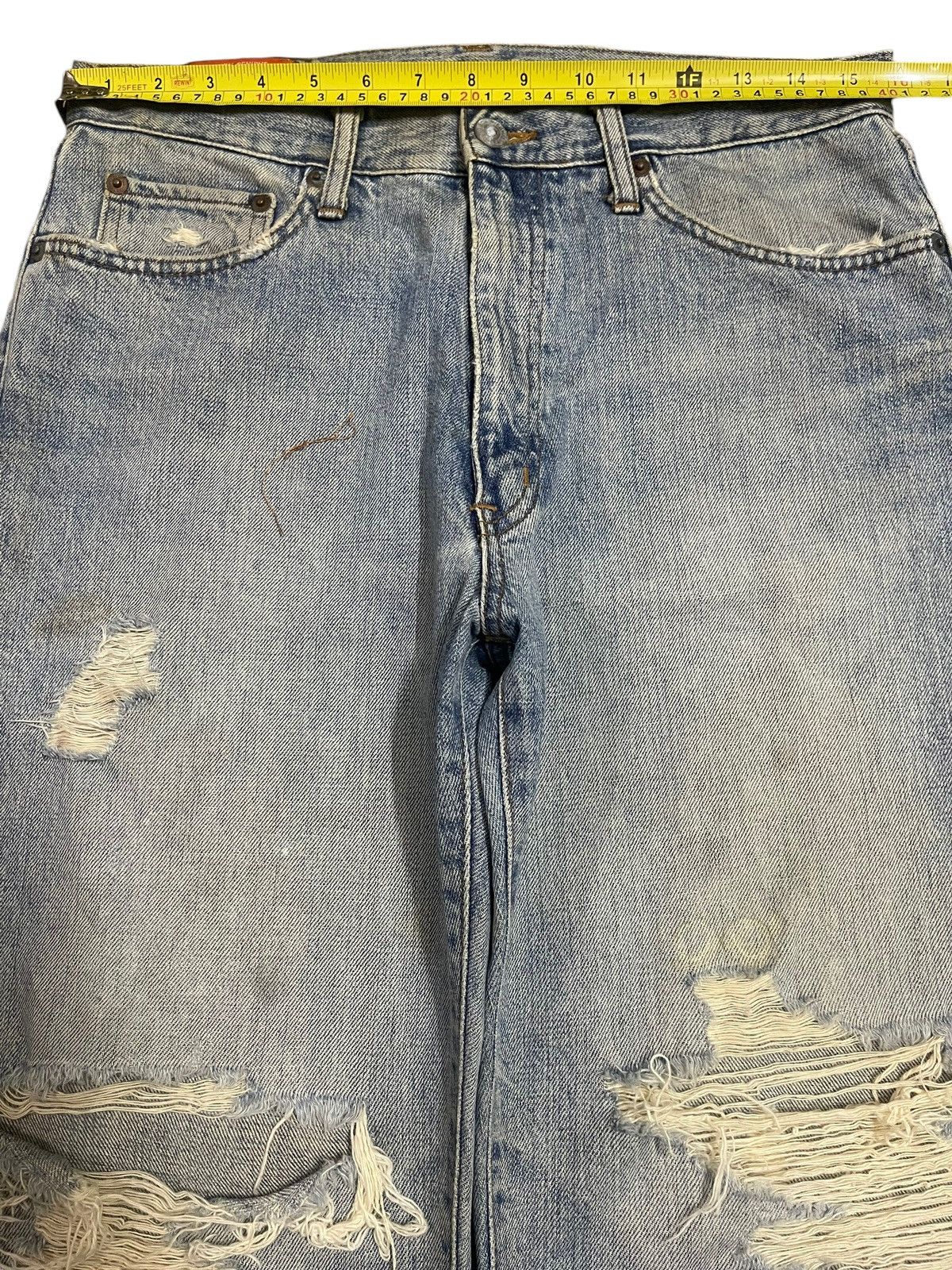 Edwin Vintage 90s Edwin Blue Faded Wash Distressed Baggy Jeans Size US 32 / EU 48 - 13 Thumbnail