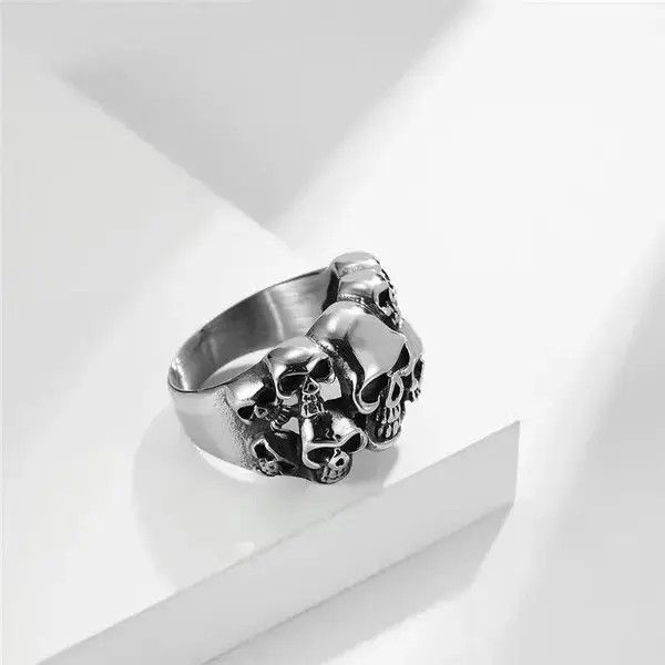 Japanese Brand Domineering Punk Titanium Steel Ring Size ONE SIZE - 4 Thumbnail