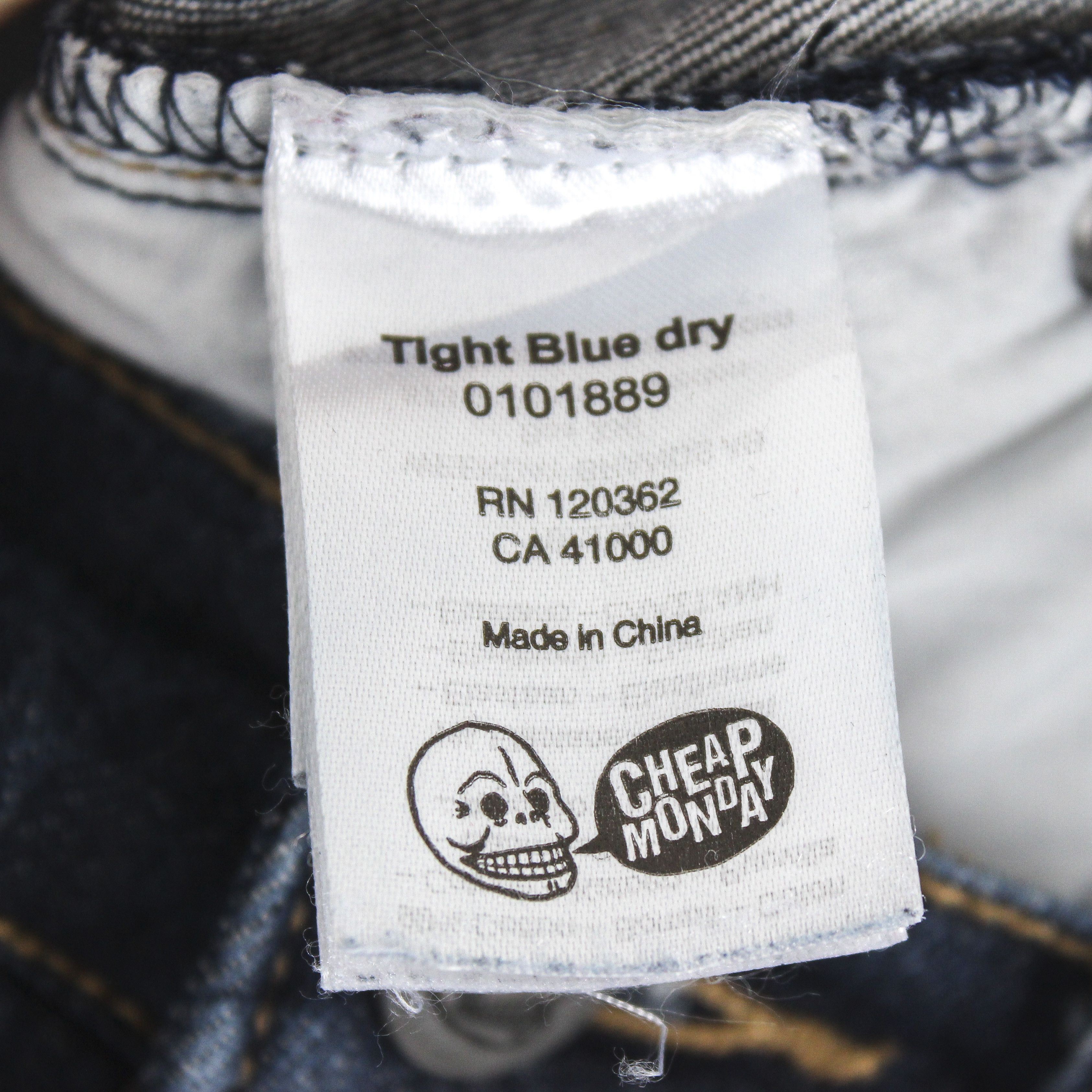Cheap Monday × Indigo Tight Blue Dry Women W27 L32 Slim Skinny Jeans Denim Pants Size 27" / US 4 / IT 40 - 6 Thumbnail