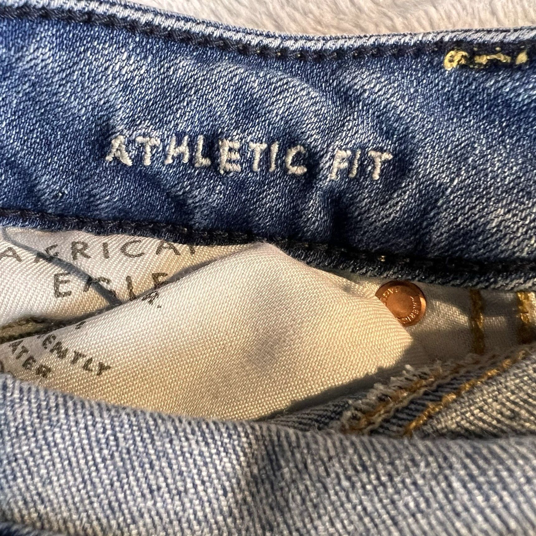 American Eagle Outfitters American Eagle Outfitters Air Flex+ Jeans Athletic Blue Denim 31x32 Men Straight Jeans Size US 31 - 3 Thumbnail