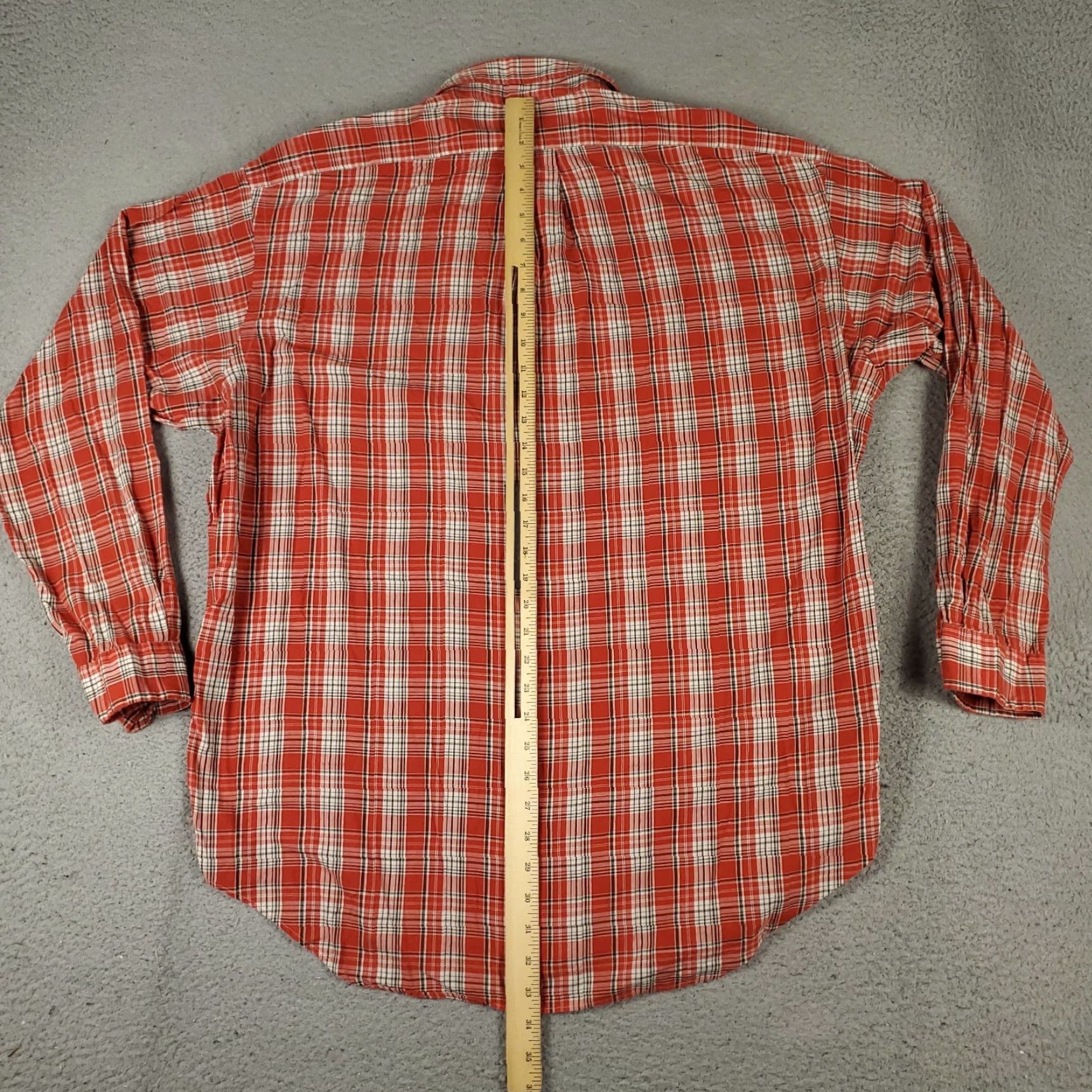 Ralph Lauren Ralph Lauren Shirt Mens XL Orange Plaid Casual Button-Up Long Sleeve Size US XL / EU 56 / 4 - 4 Thumbnail