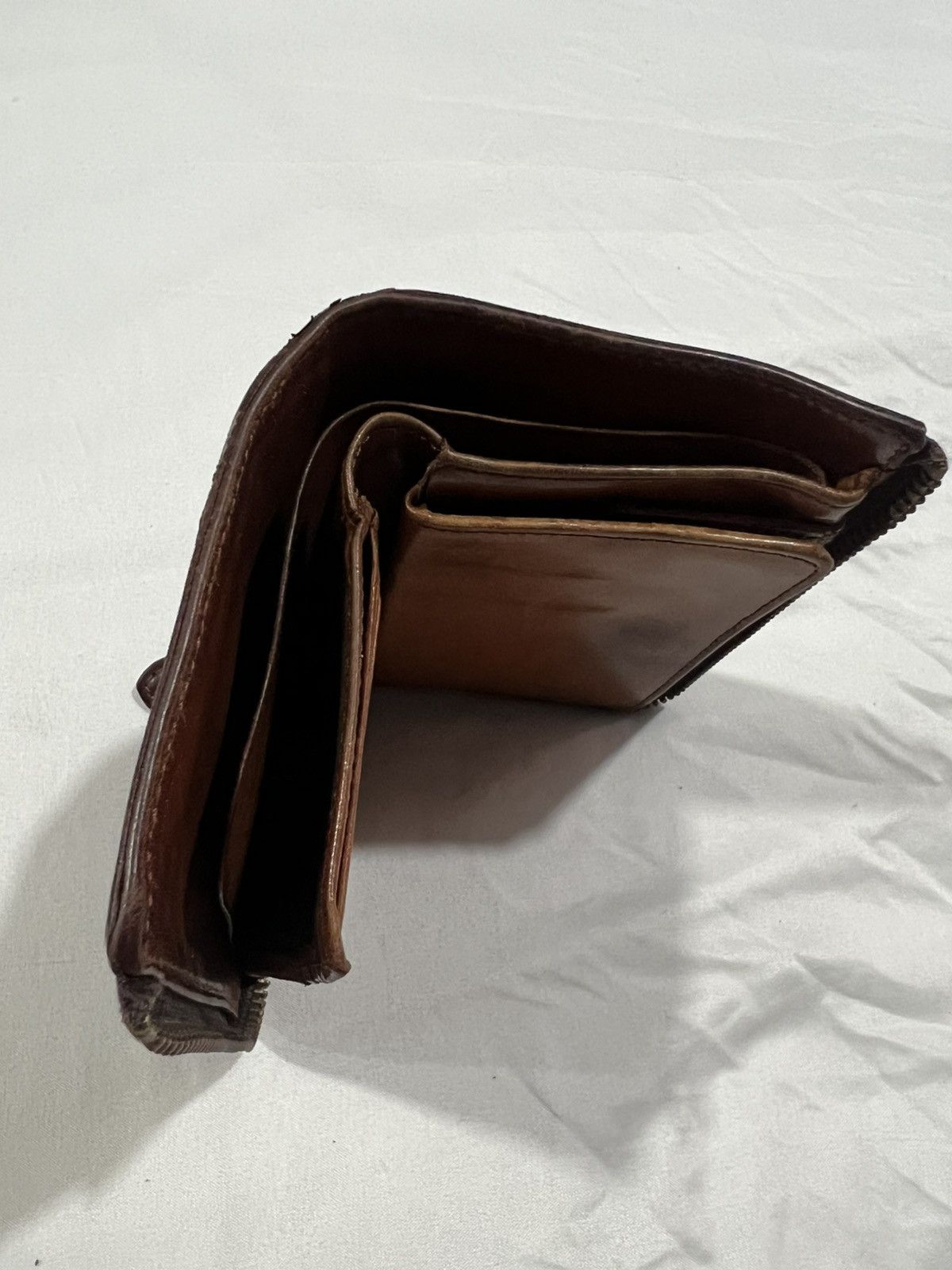 Redmoon Beams Genuine Leather Beautiful Patina Bi Fold Zipper Wallet Size ONE SIZE - 9 Thumbnail
