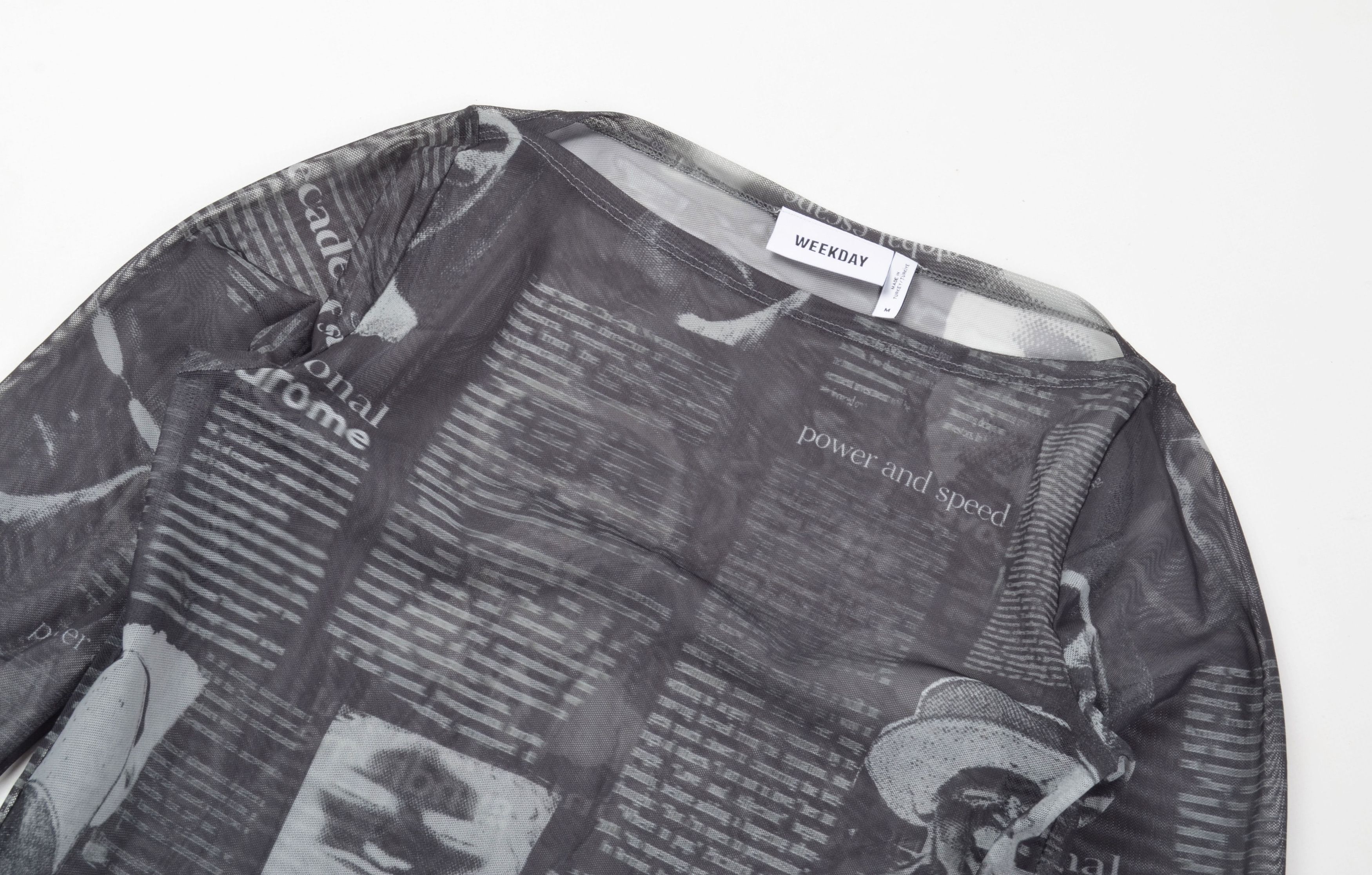 Weekday Weekday Y2K Mesh Gazette Long Sleeve Top Size M / US 6-8 / IT 42-44 - 4 Thumbnail