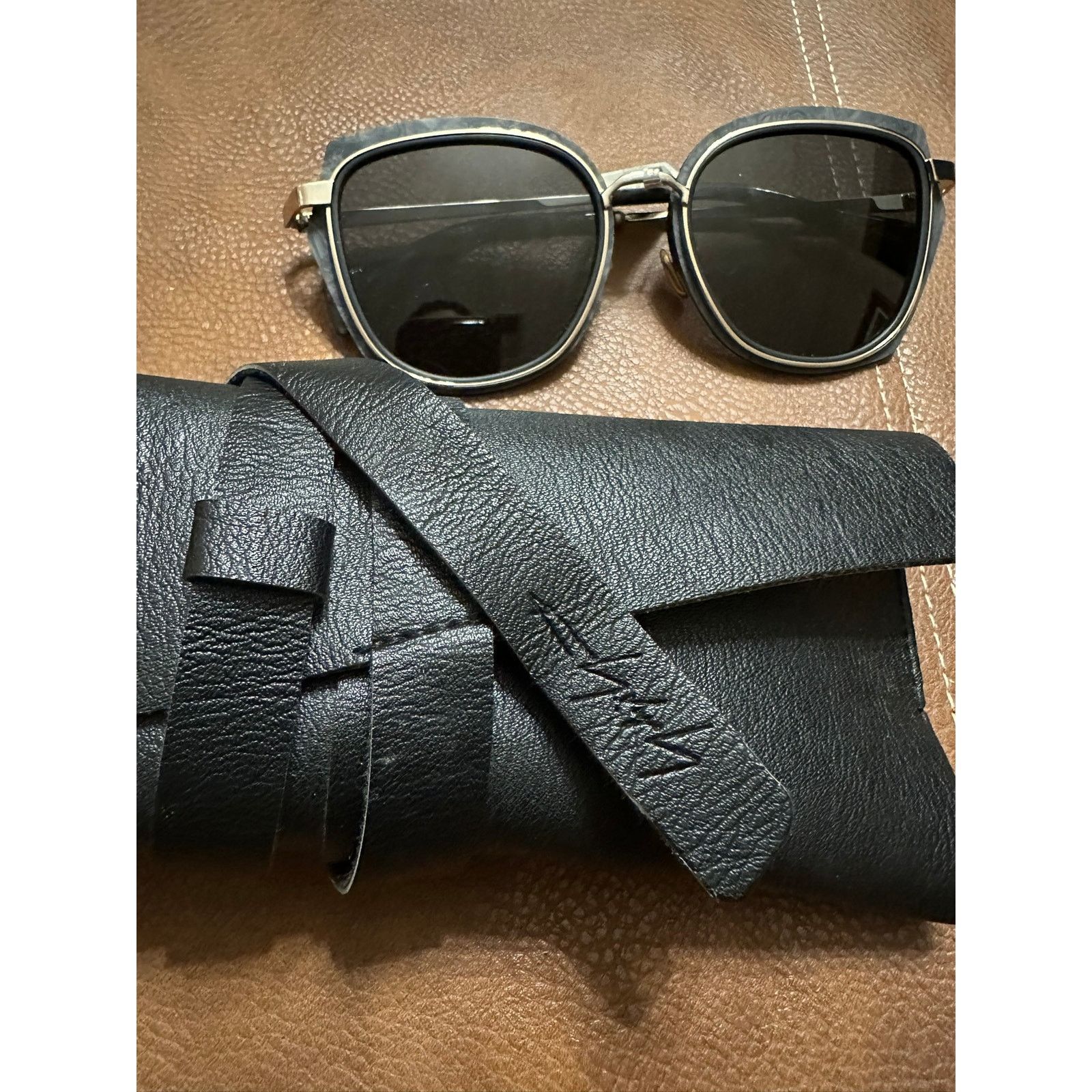 Yohji Yamamoto Yohji Yamamoto Black Marbled Sunglasses Goldtone Japanese Size ONE SIZE - 3 Thumbnail