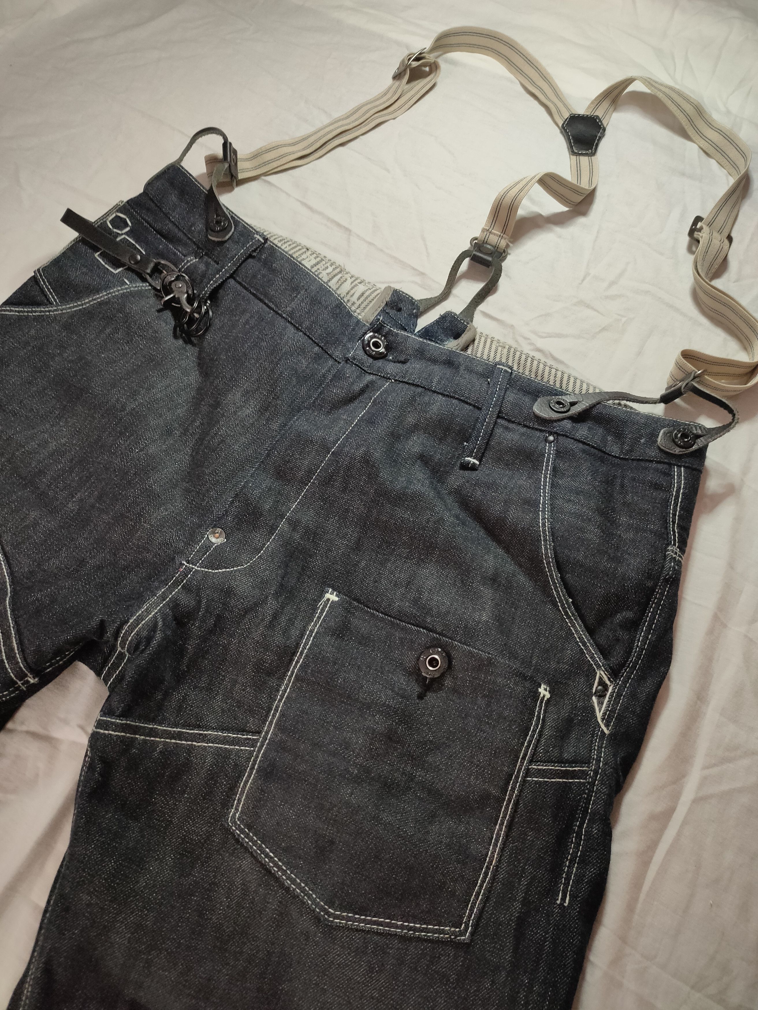 G-Star × Vintage ‼️ Vintage y2k G Star Raw Denim Navy Shorts Cargo Size US 33 - 5 Thumbnail